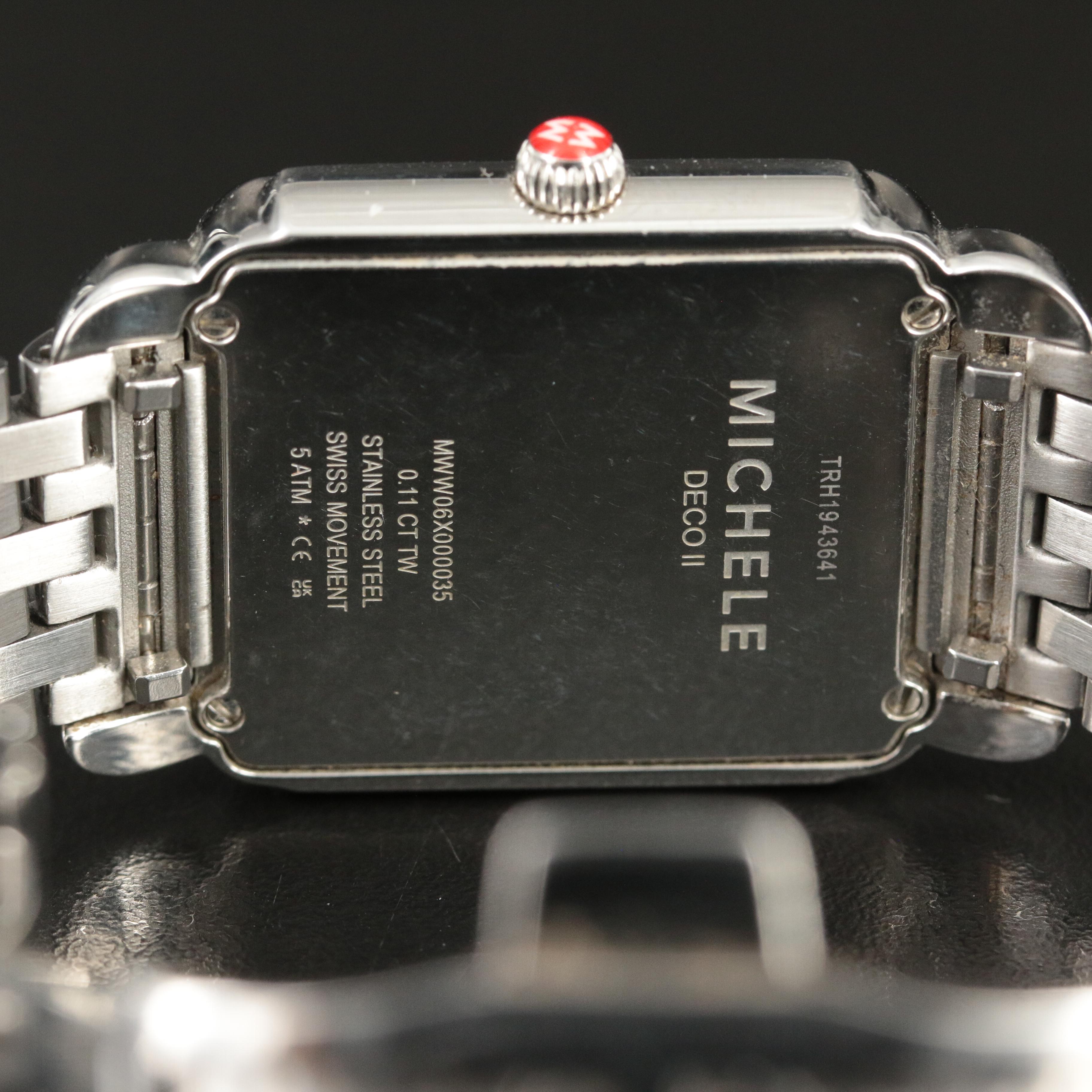 Michele Deco II Diamond Dial Watch