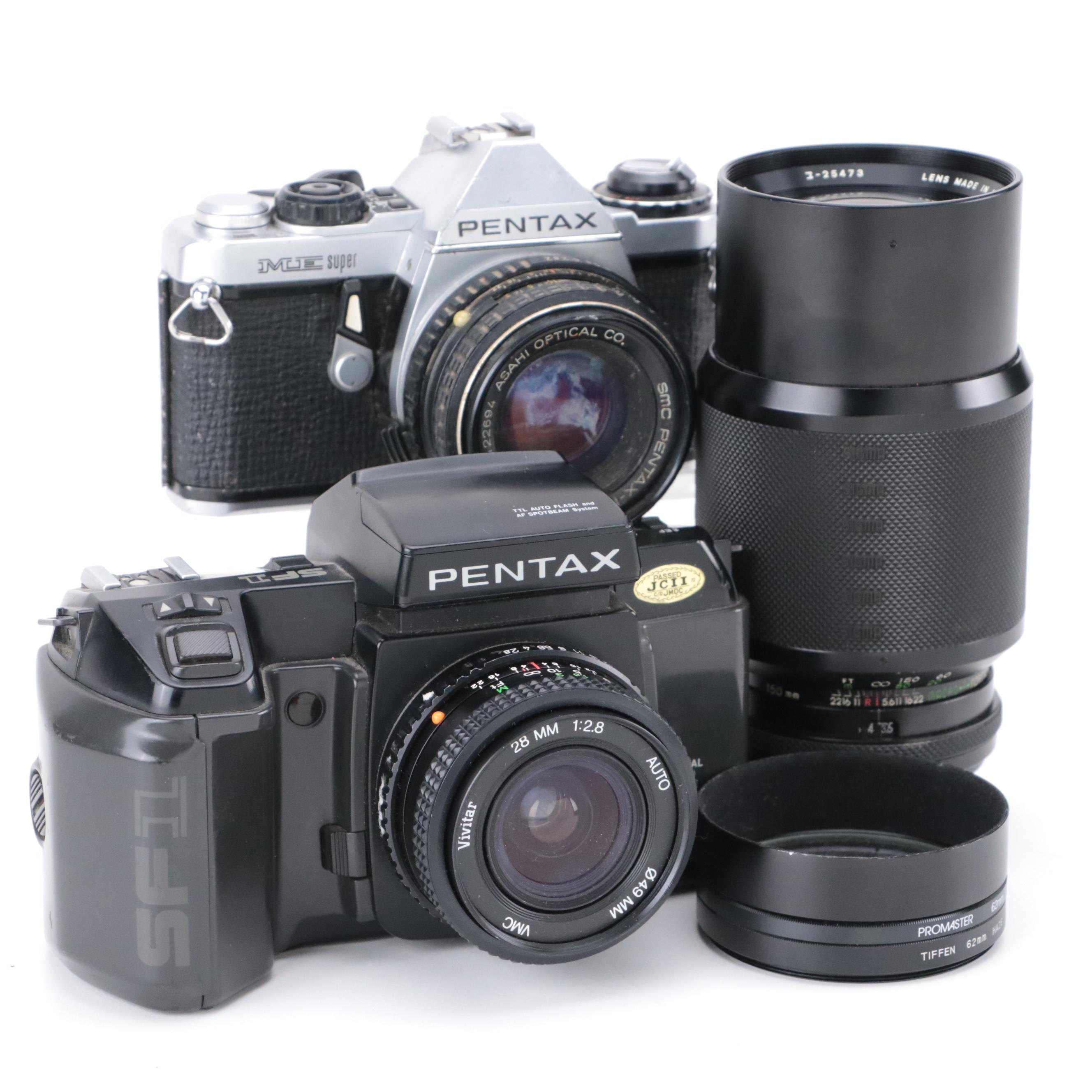 Pentax ME Super and SF1 SLR Cameras with Sigma 70-150mm Lens