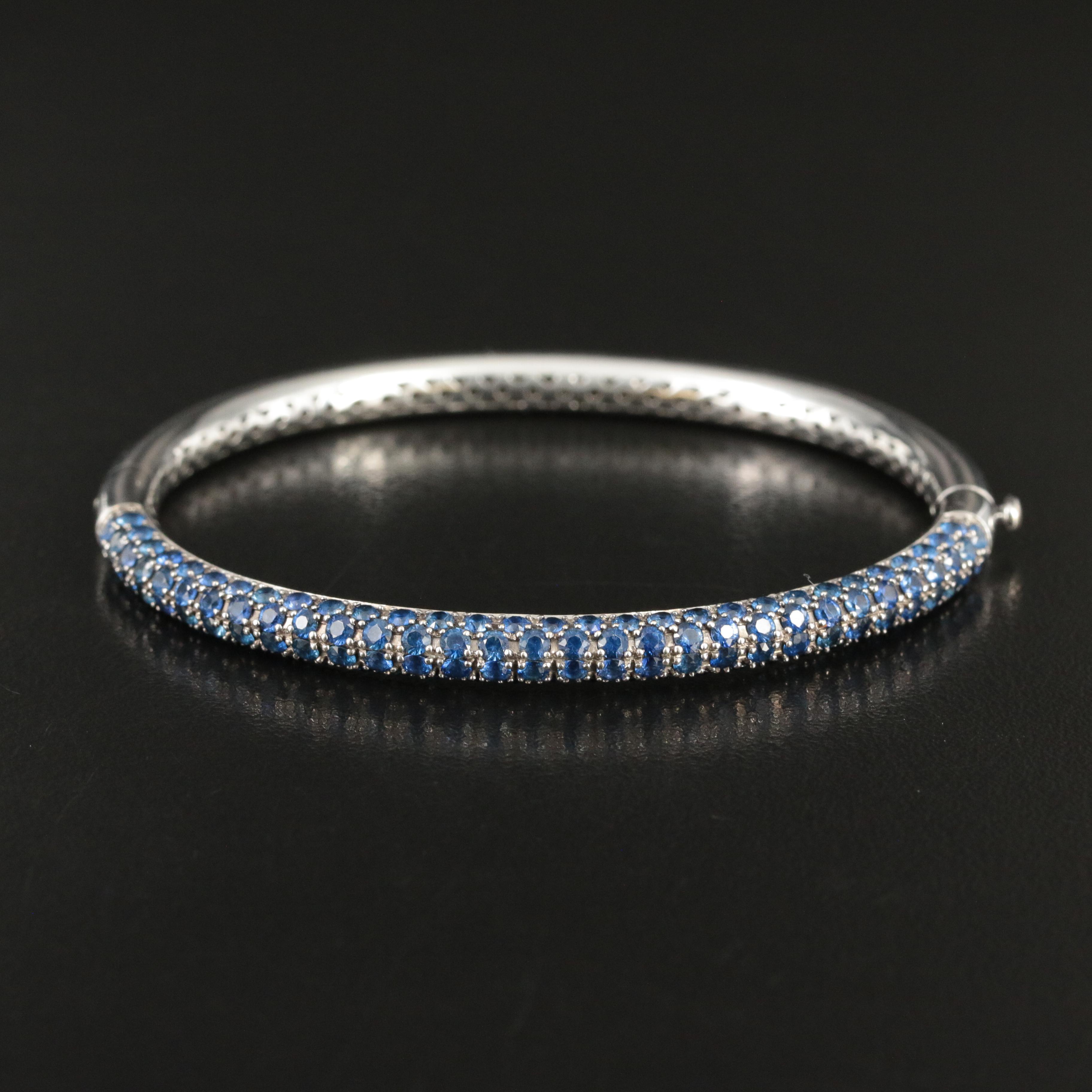 Roberto Coin 18K Sapphire Oval Hinged Bracelet