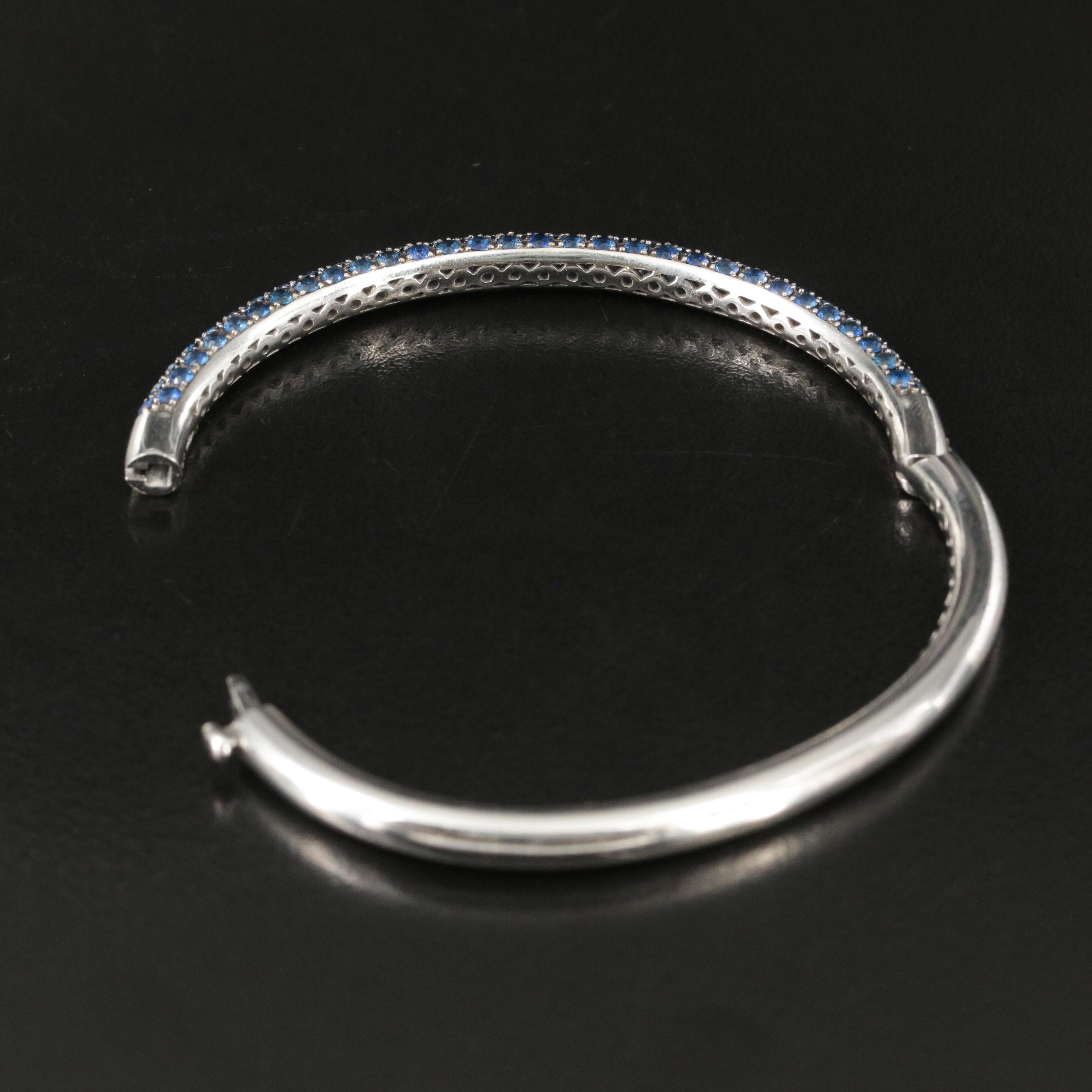 Roberto Coin 18K Sapphire Oval Hinged Bracelet