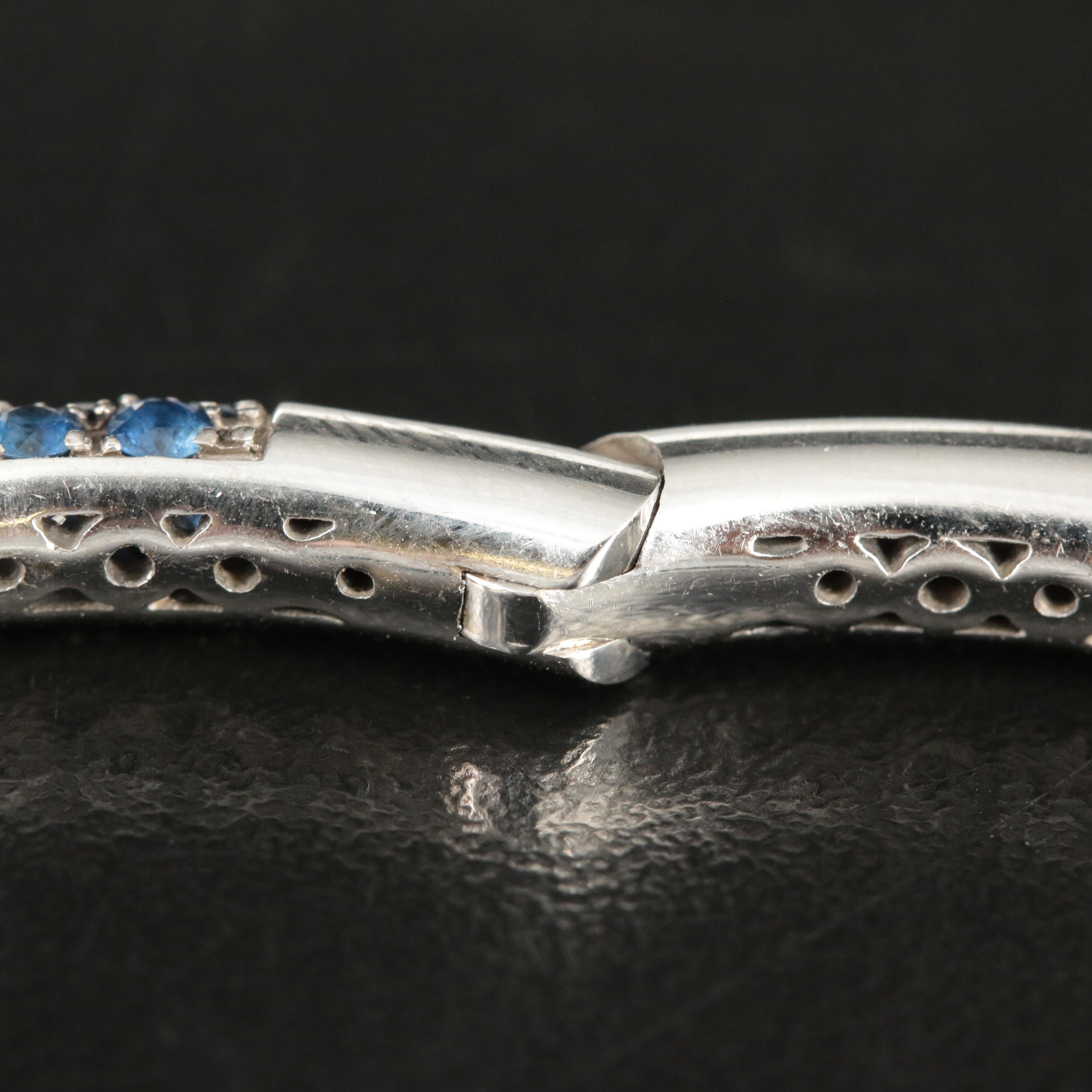 Roberto Coin 18K Sapphire Oval Hinged Bracelet