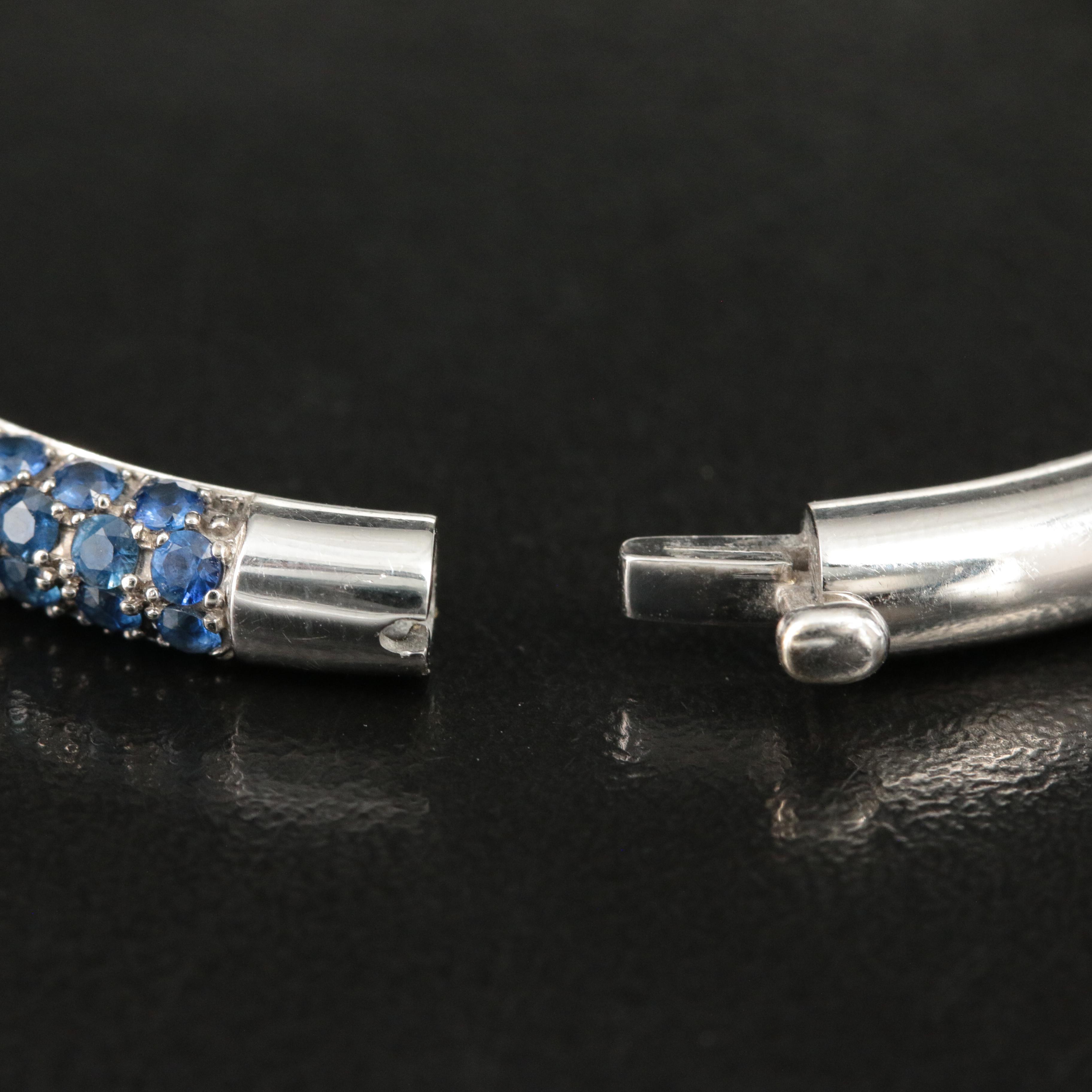 Roberto Coin 18K Sapphire Oval Hinged Bracelet