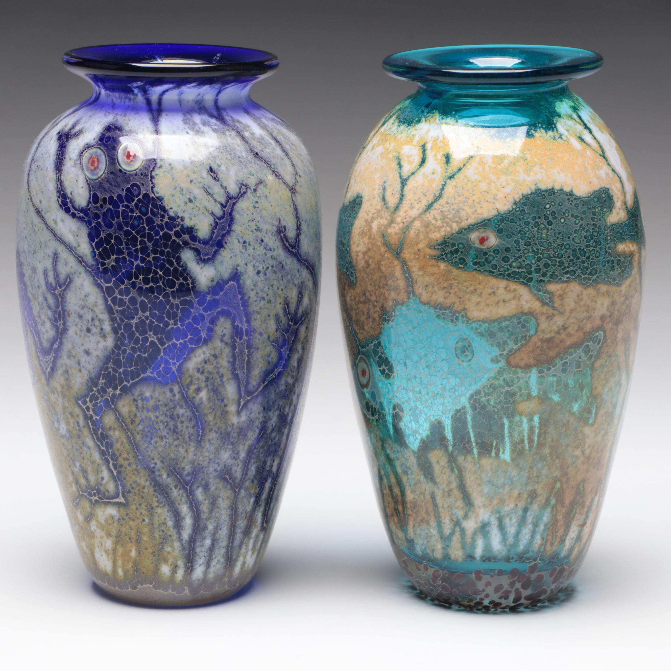 Paul Bendzunas Studio Art Glass Vases, 2000s EBTH