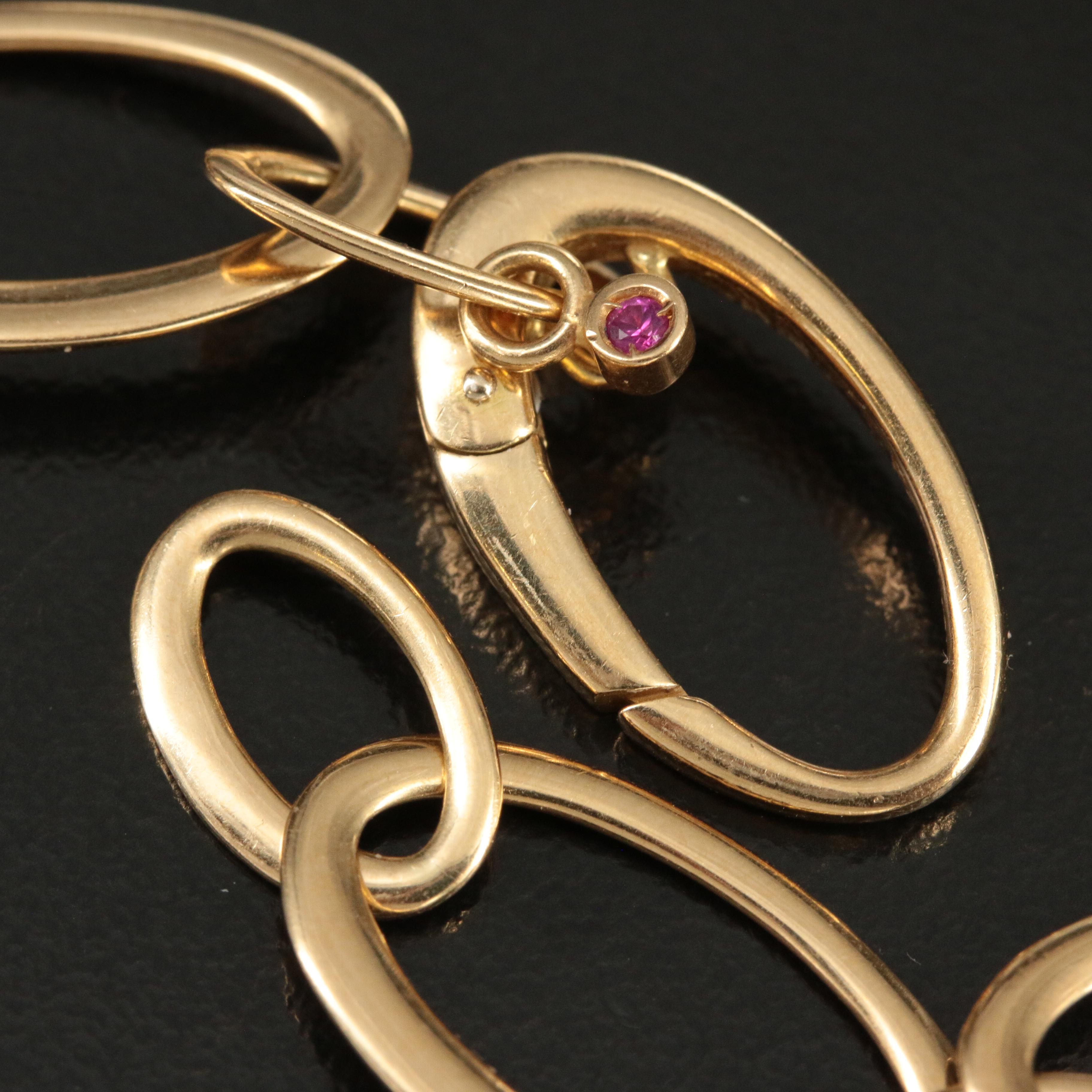 Roberto Coin 'Capri Plus'  18K 1.43 CTW Diamond Oval Link Necklace