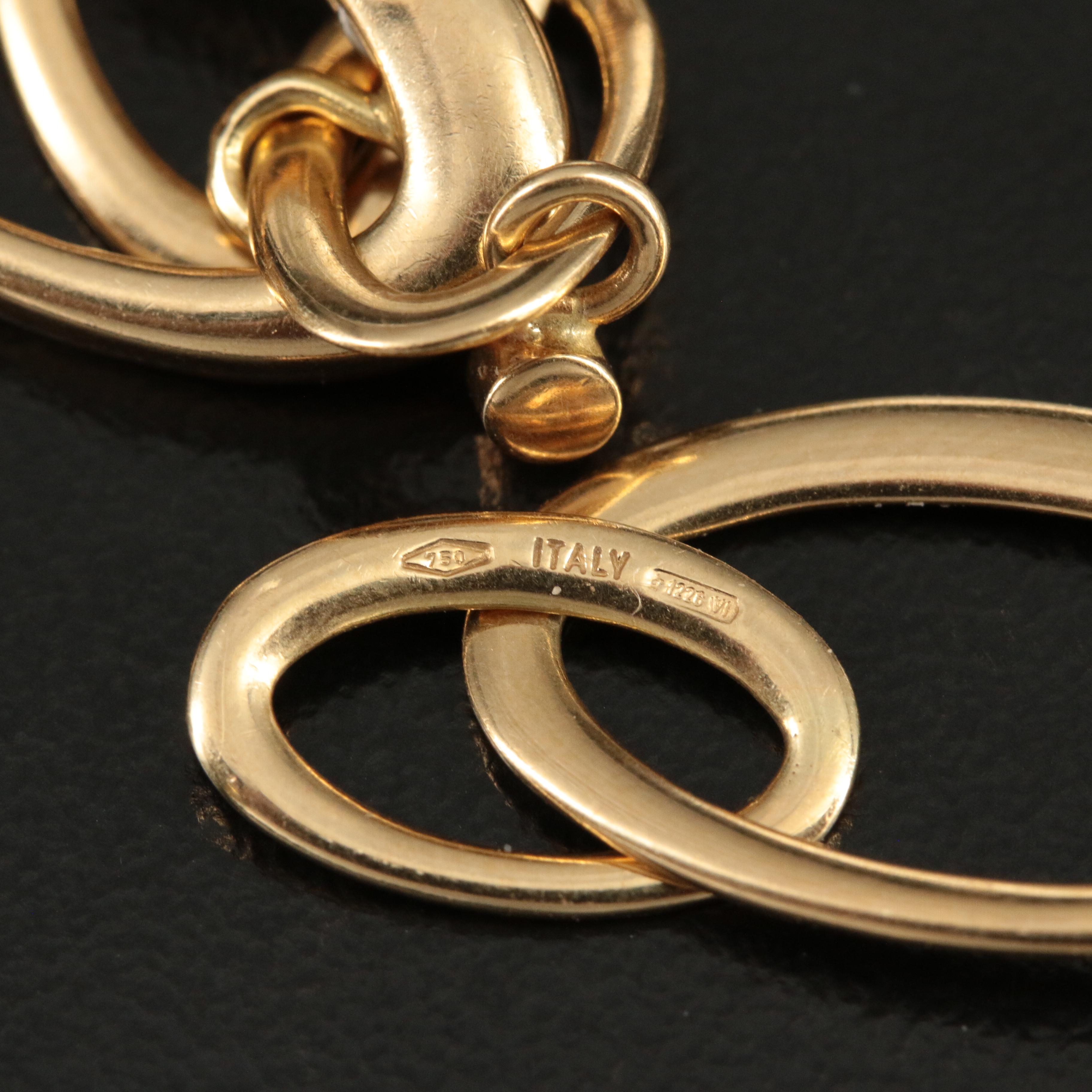 Roberto Coin 'Capri Plus'  18K 1.43 CTW Diamond Oval Link Necklace