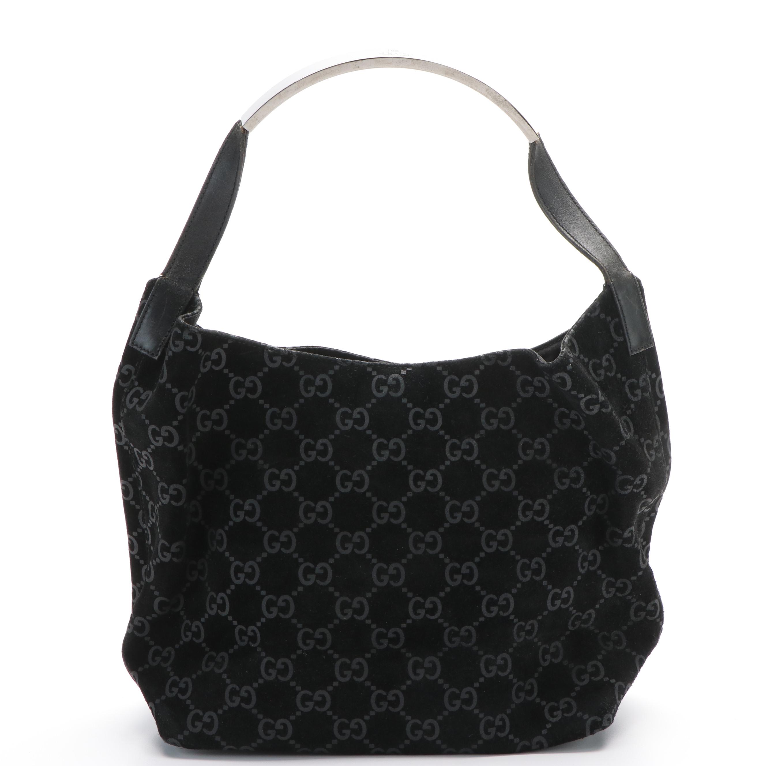 Gucci GG Suede Hobo Bag