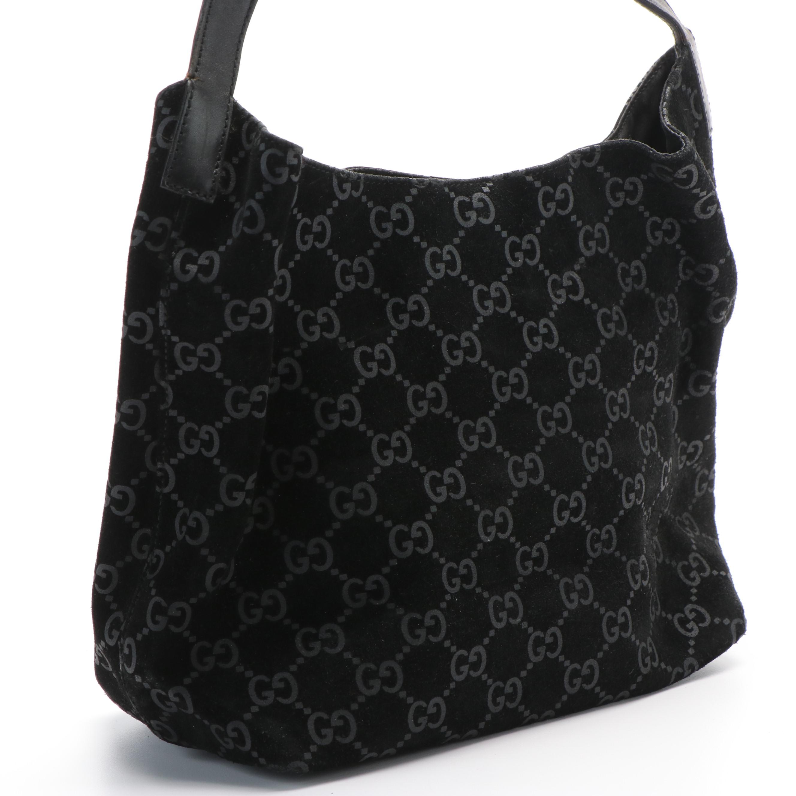 Gucci GG Suede Hobo Bag