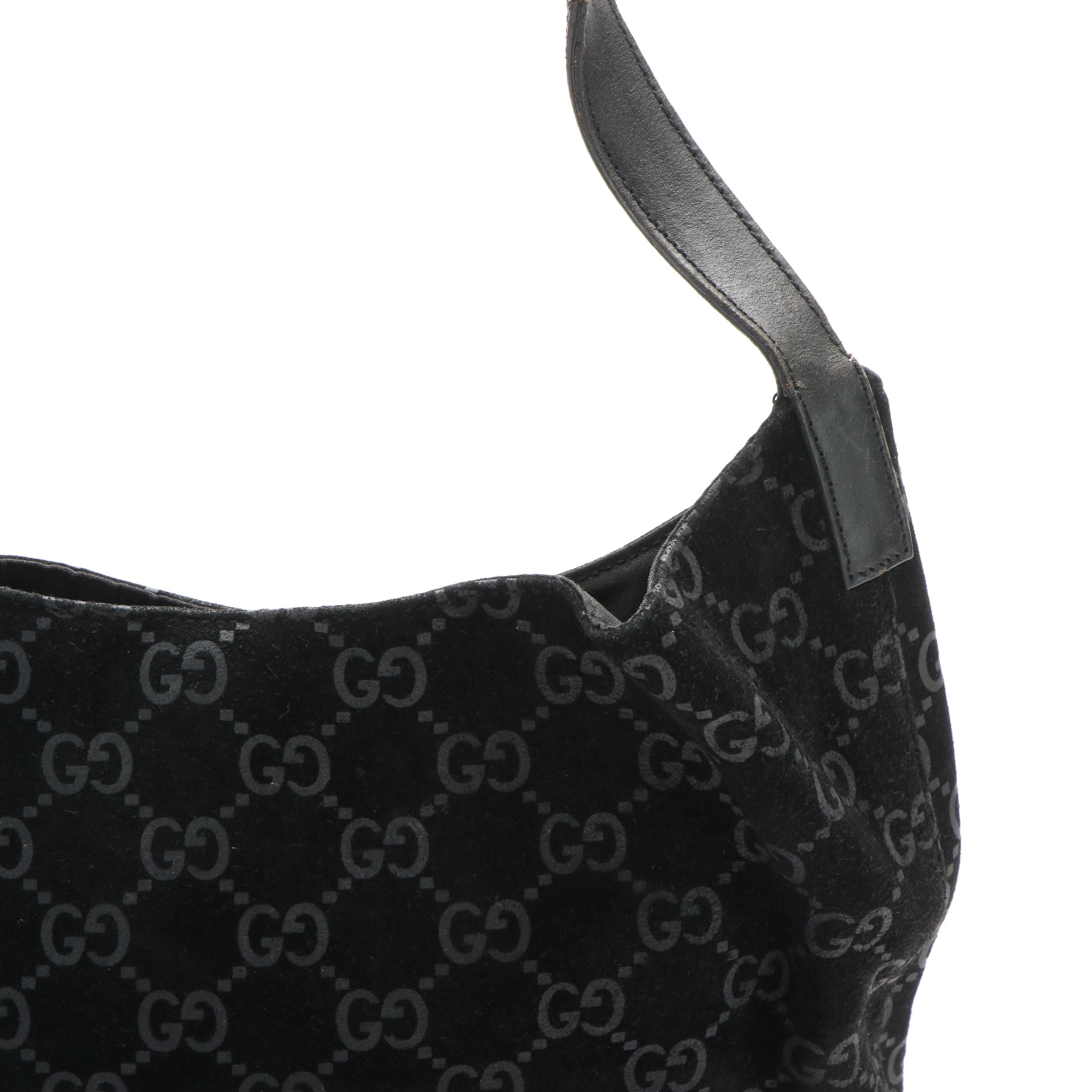 Gucci GG Suede Hobo Bag