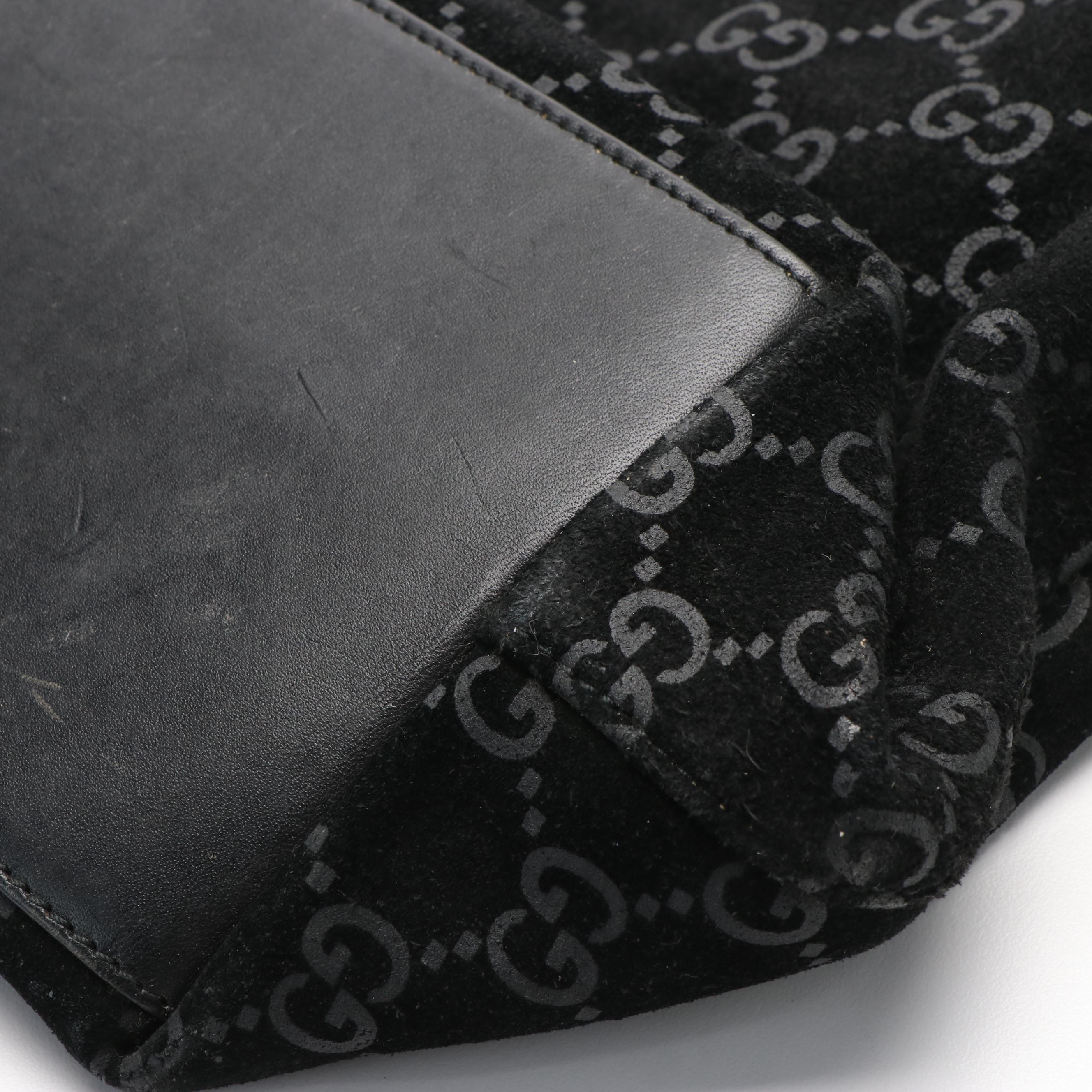 Gucci GG Suede Hobo Bag