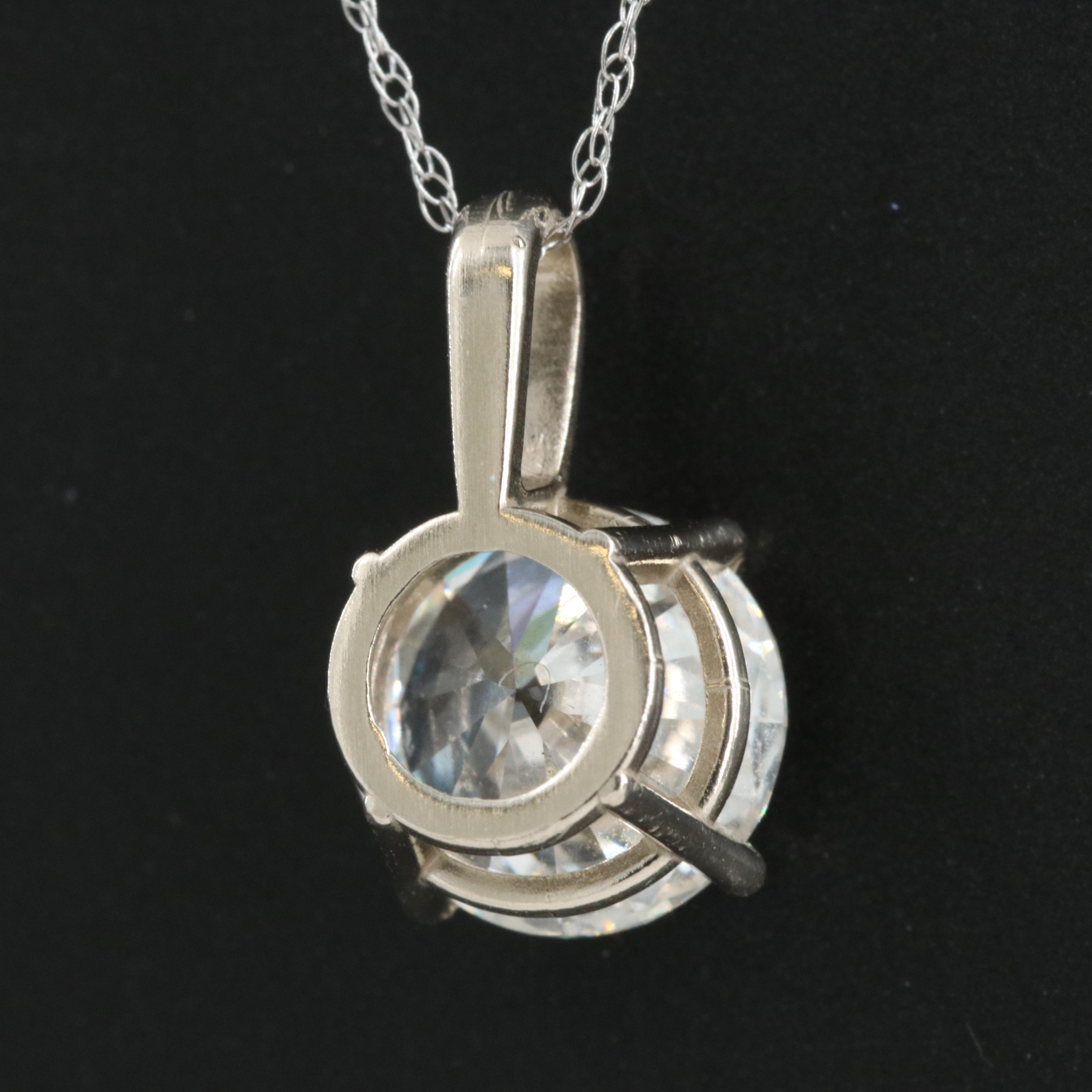 14K 2.17 CTW Lab Grown Diamond Solitaire Pendant Necklace with IGI Report