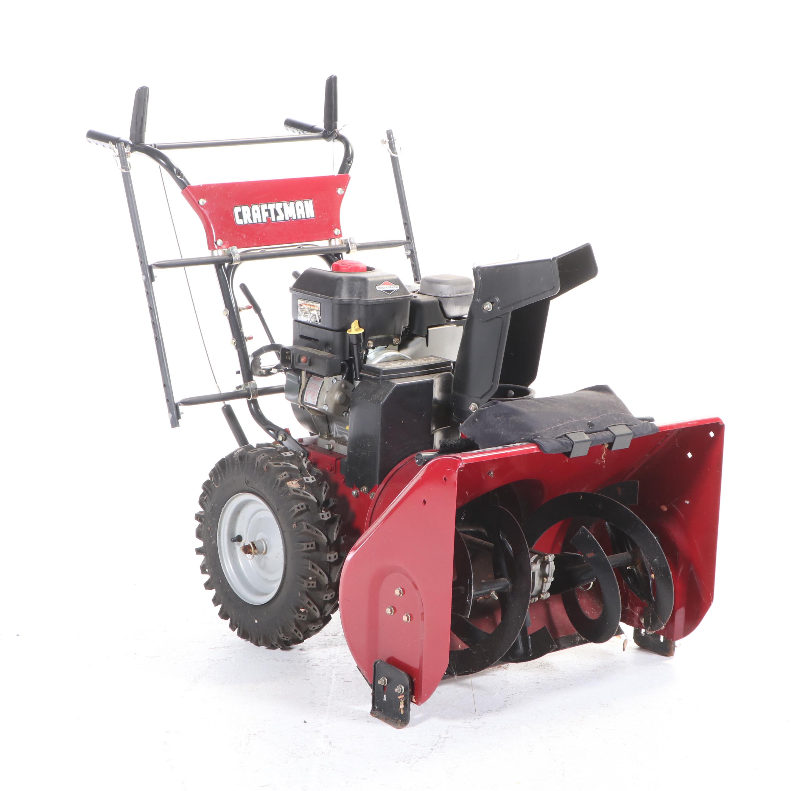 Craftsman 8 HP Gas Powered Snow Blower with Cover and Manual