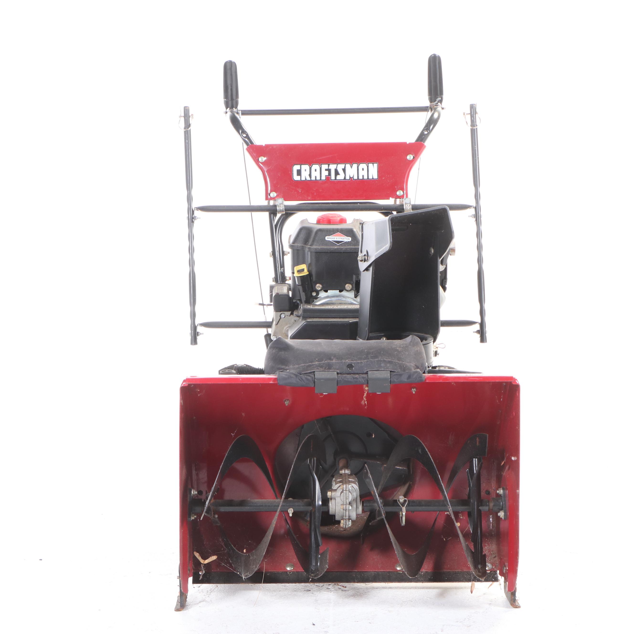 Craftsman 8 HP Gas Powered Snow Blower with Cover and Manual