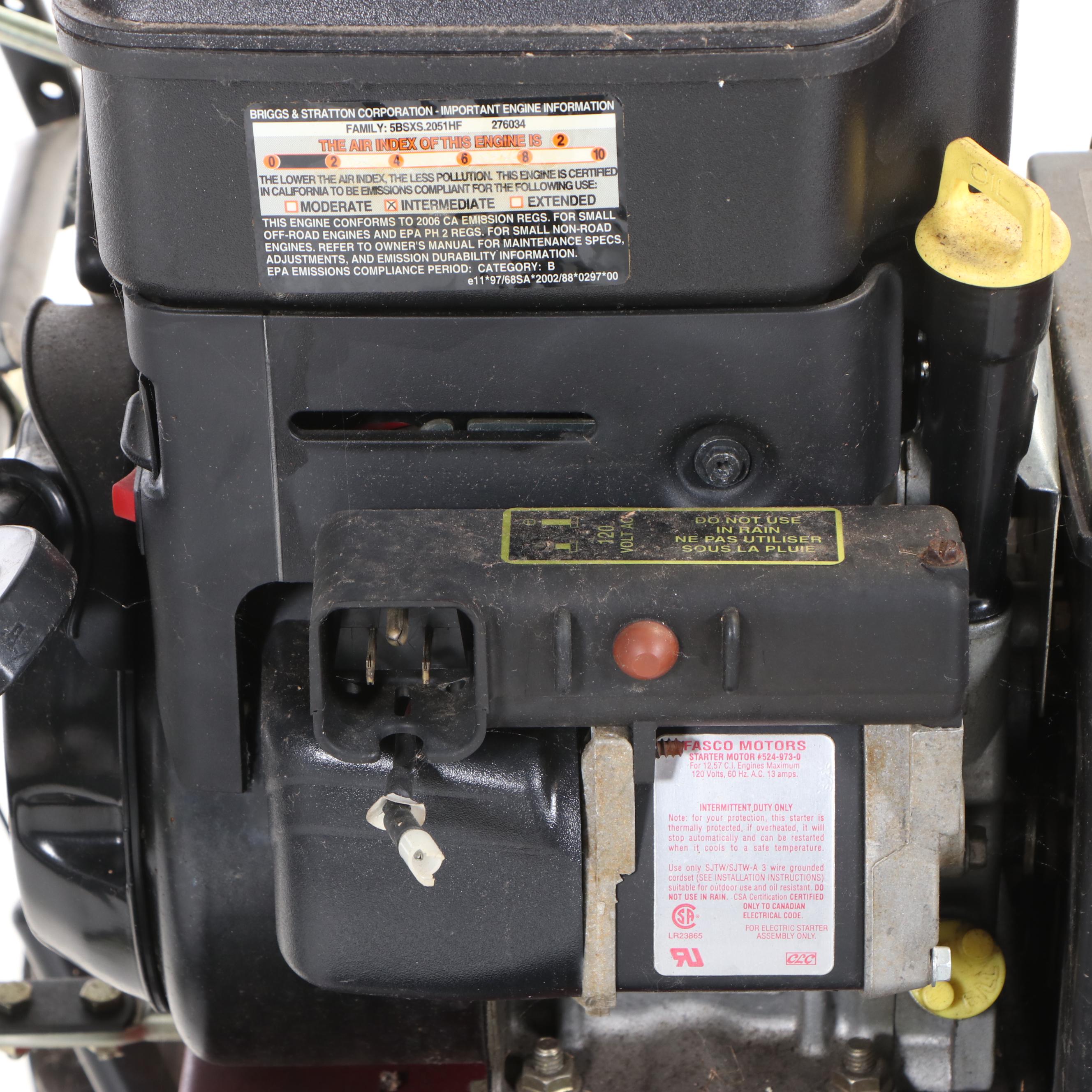 Craftsman 8 HP Gas Powered Snow Blower with Cover and Manual