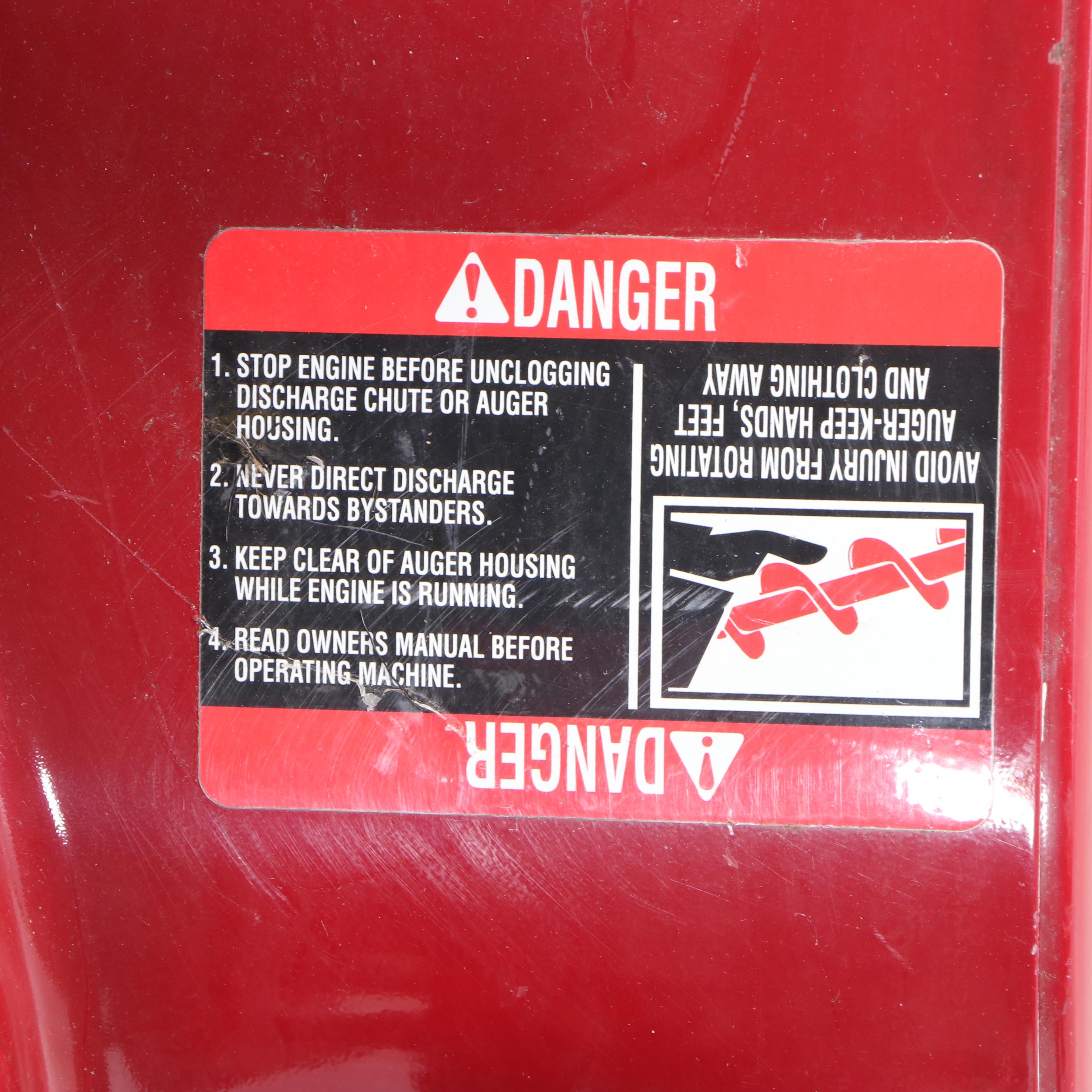 Craftsman 8 HP Gas Powered Snow Blower with Cover and Manual