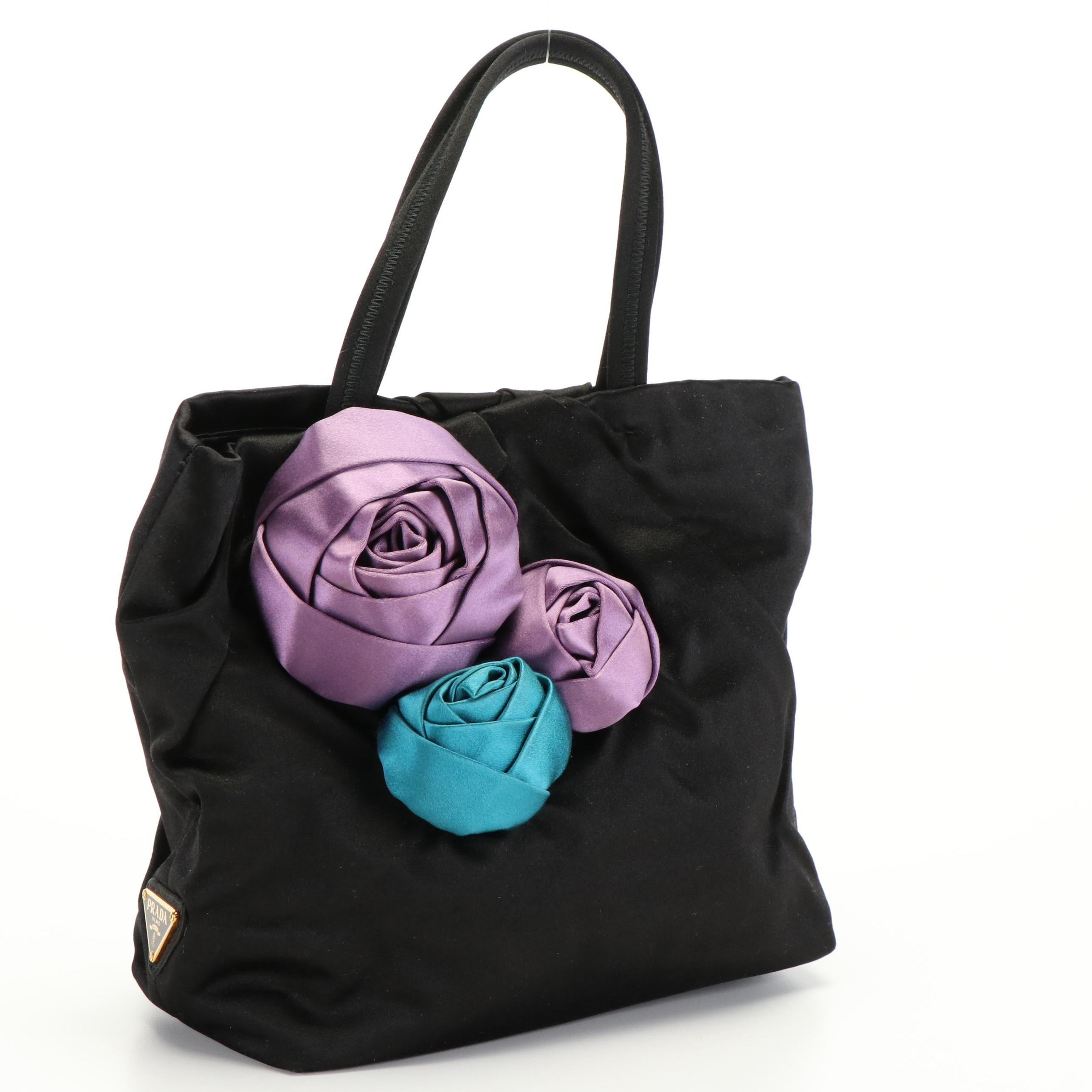 Prada Rose Handbag in Satin