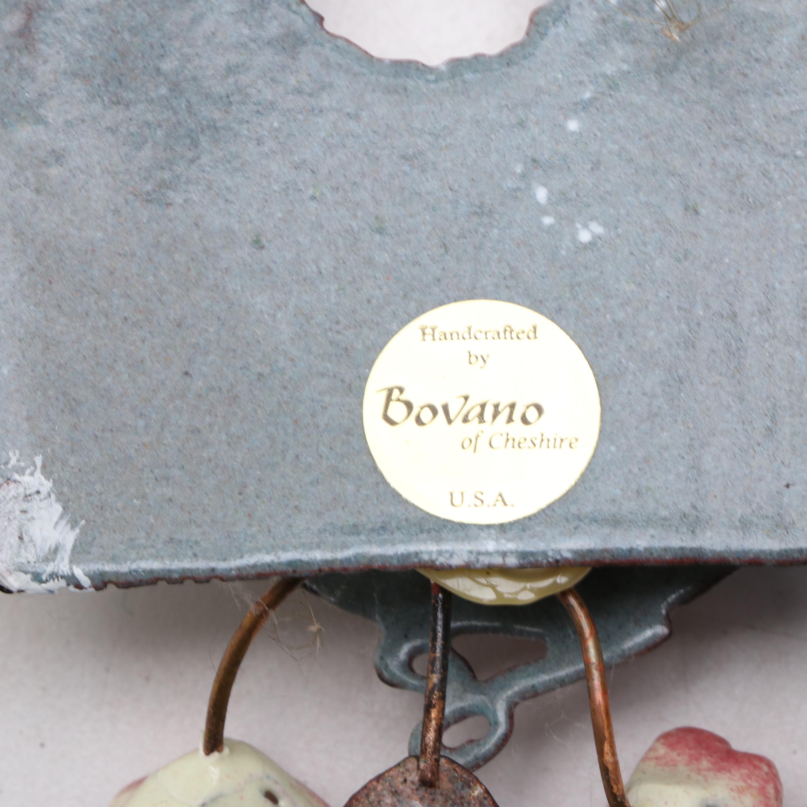 Bovano Enamelled Metal Bird Wall Sculptures with Mosaic Wall Art and Metal Décor