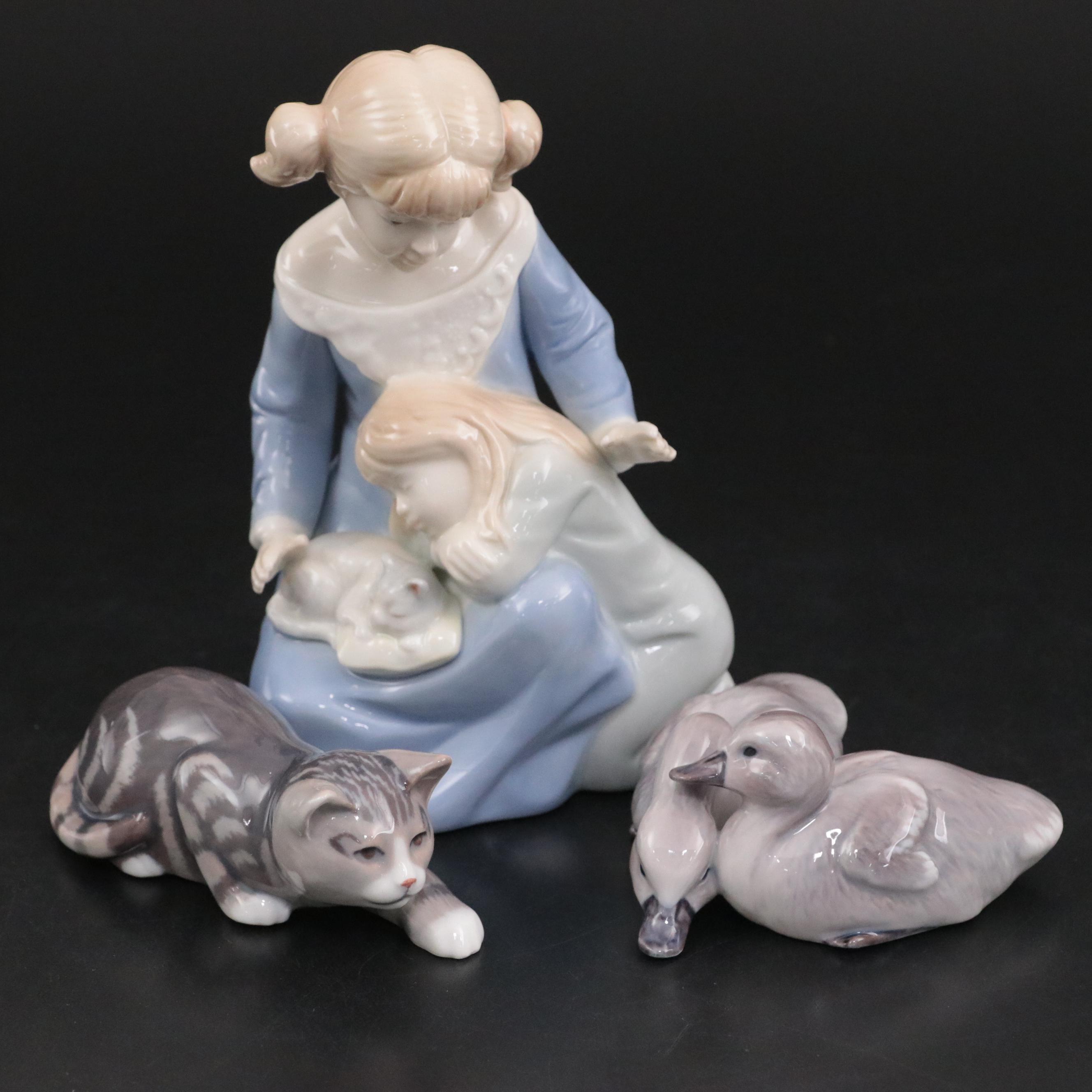 Royal Copenhagen Animal and Other Porcelain Figurines, Mid to Late 20th Century
