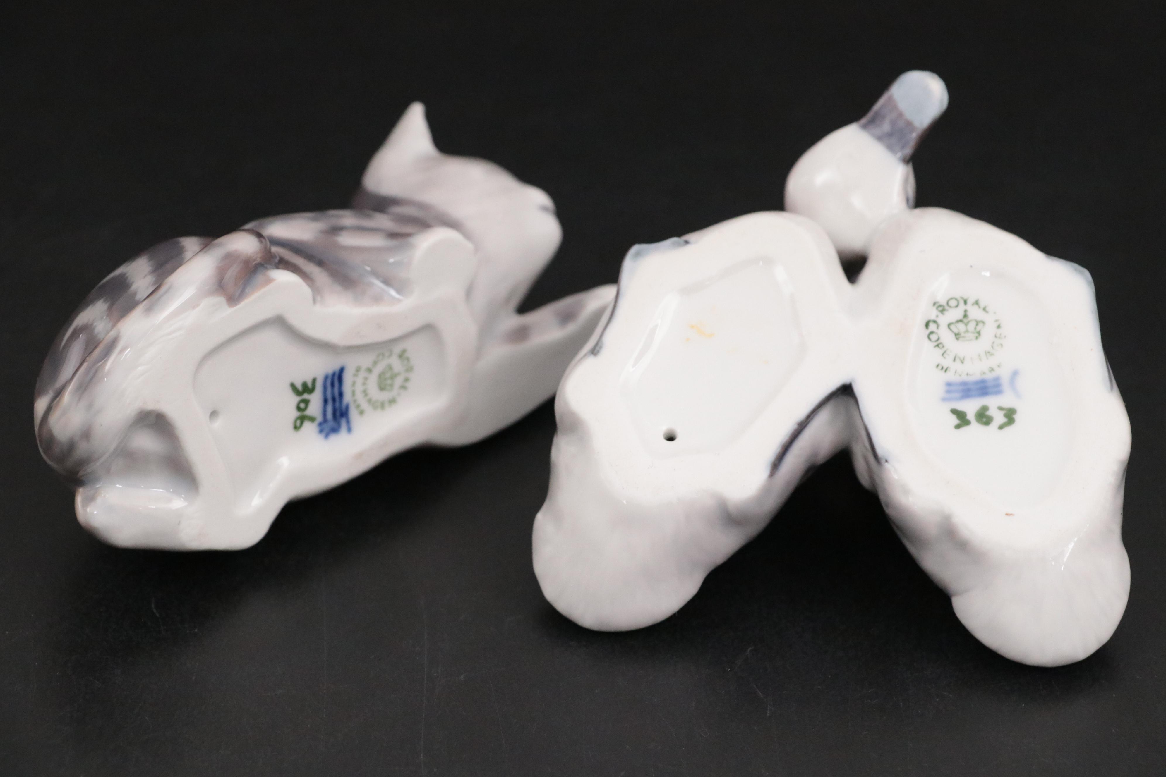 Royal Copenhagen Animal and Other Porcelain Figurines, Mid to Late 20th Century