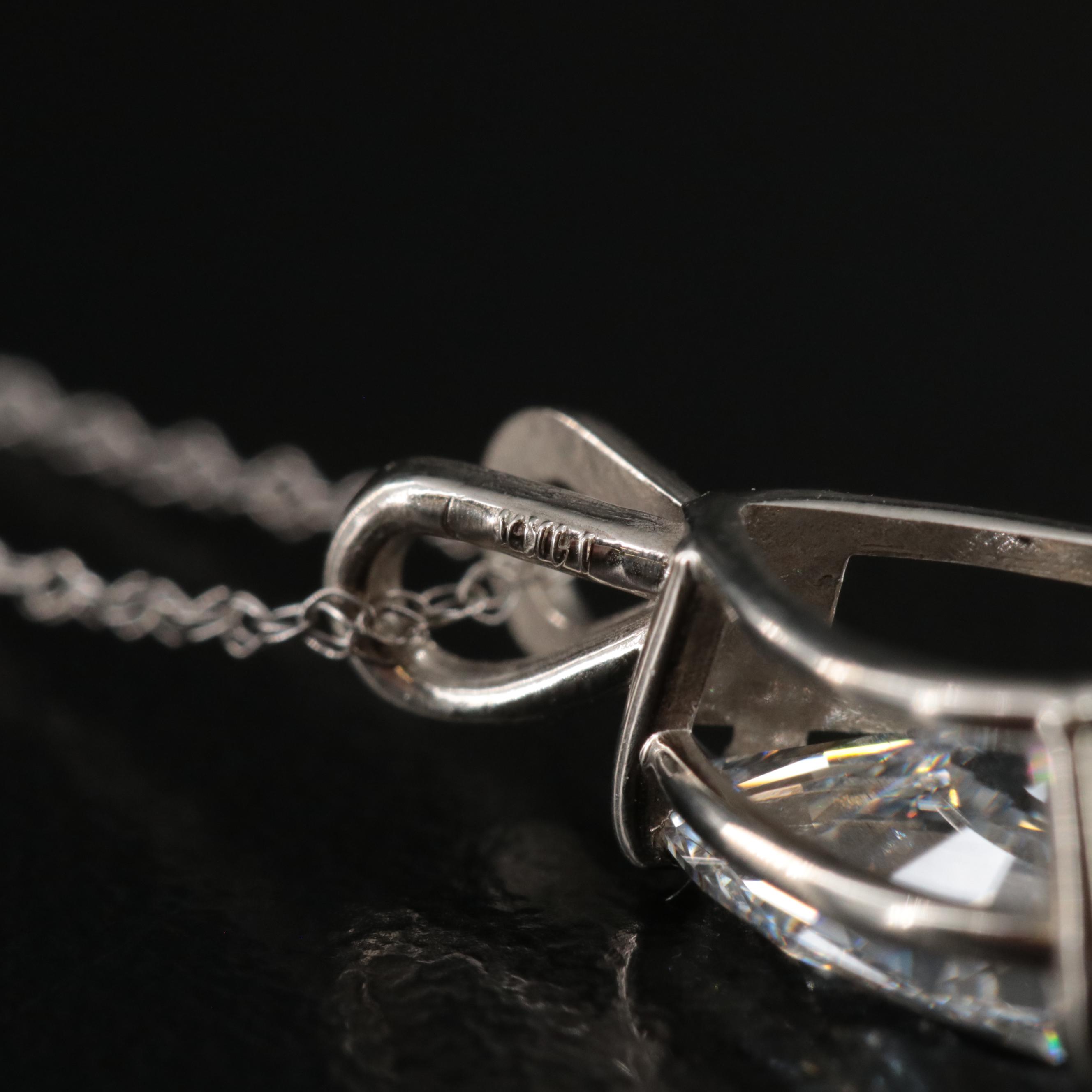 14K 1.72 CT Lab Grown Diamond Pendant Necklace with IGI Report