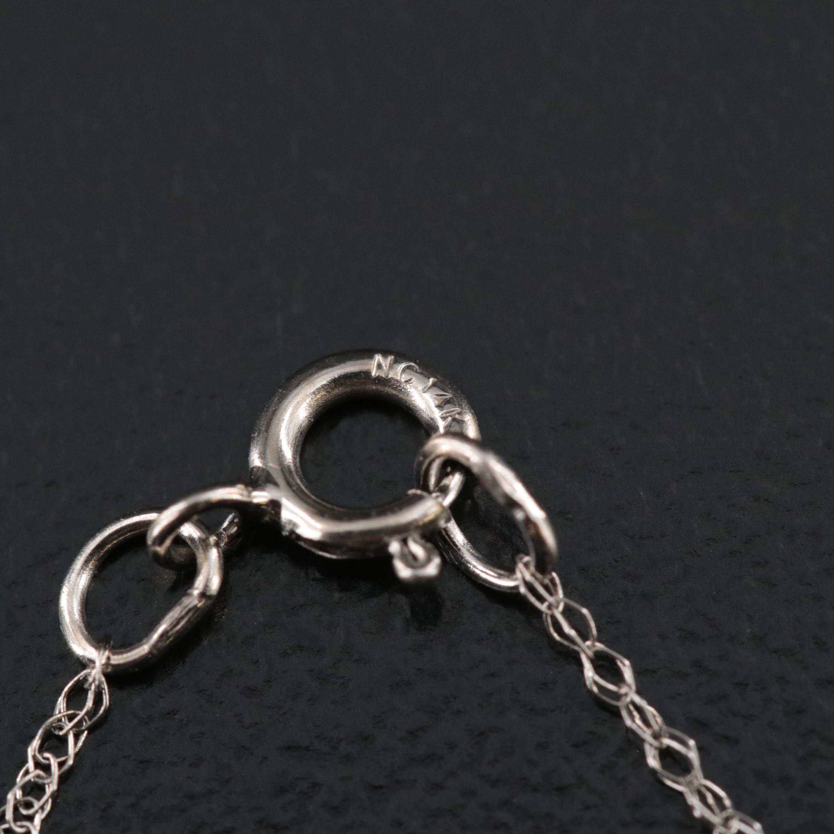 14K 1.72 CT Lab Grown Diamond Pendant Necklace with IGI Report