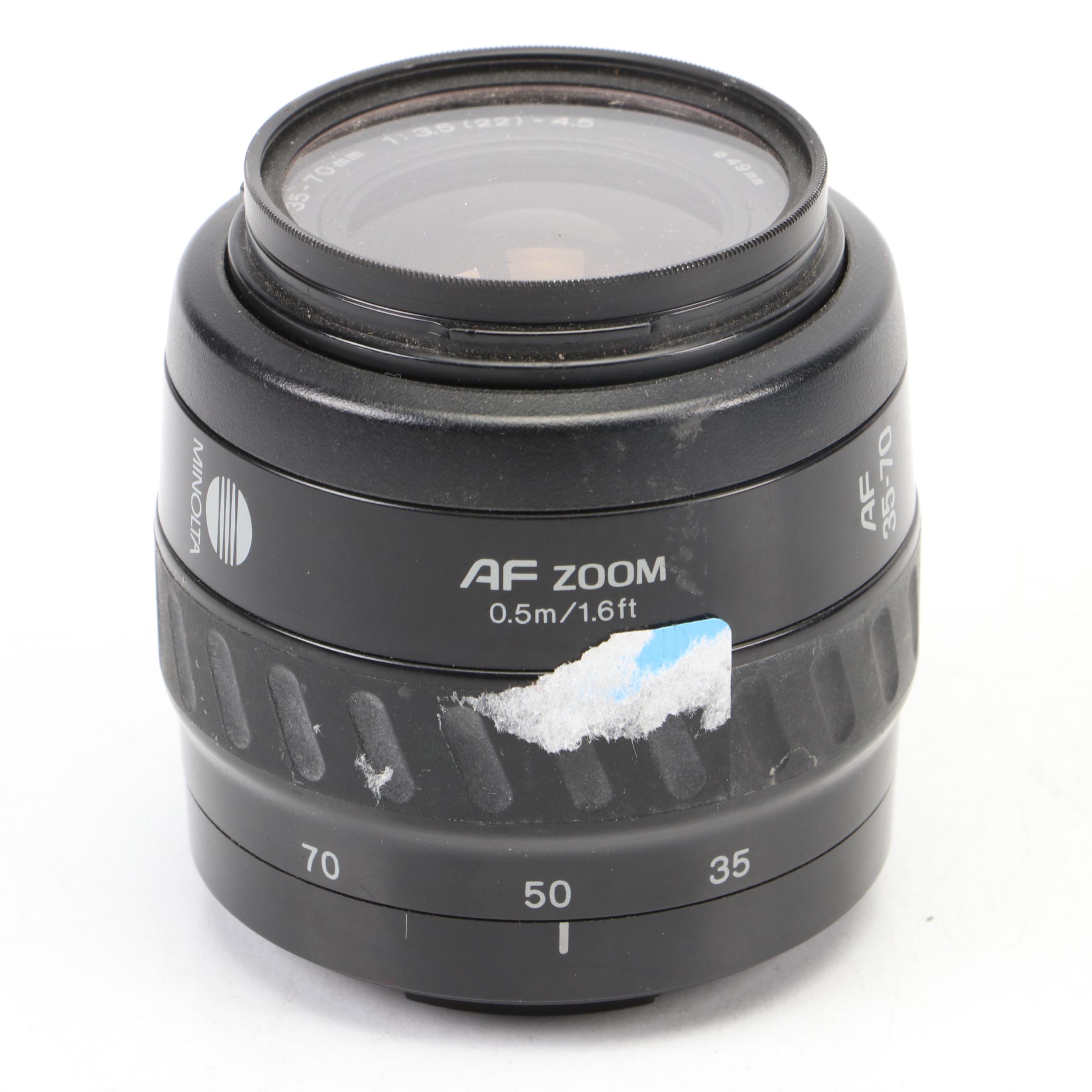 Minolta Maxxum 7xi Camera with AF Zoom Lens and Tamron Lens