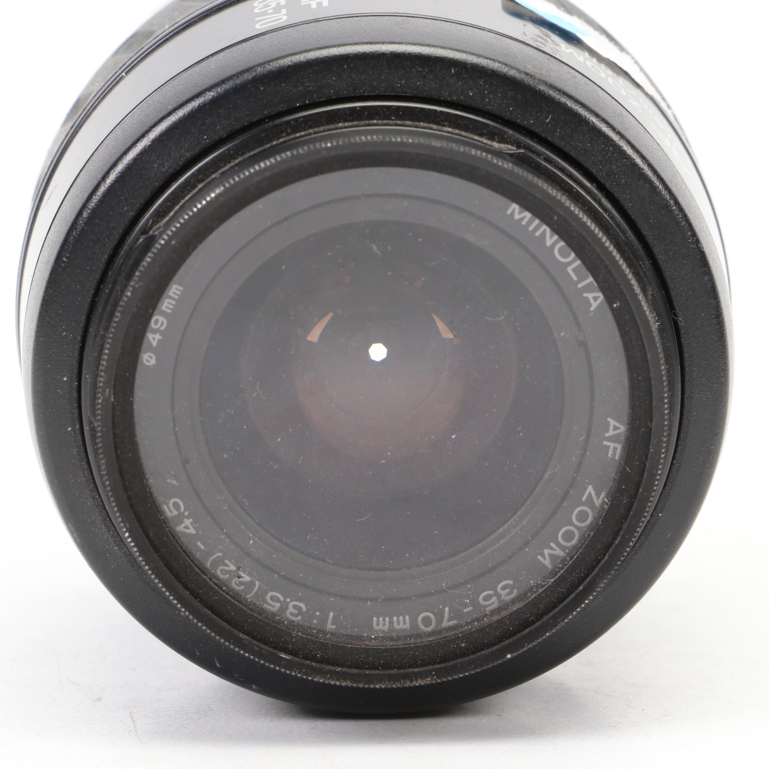 Minolta Maxxum 7xi Camera with AF Zoom Lens and Tamron Lens