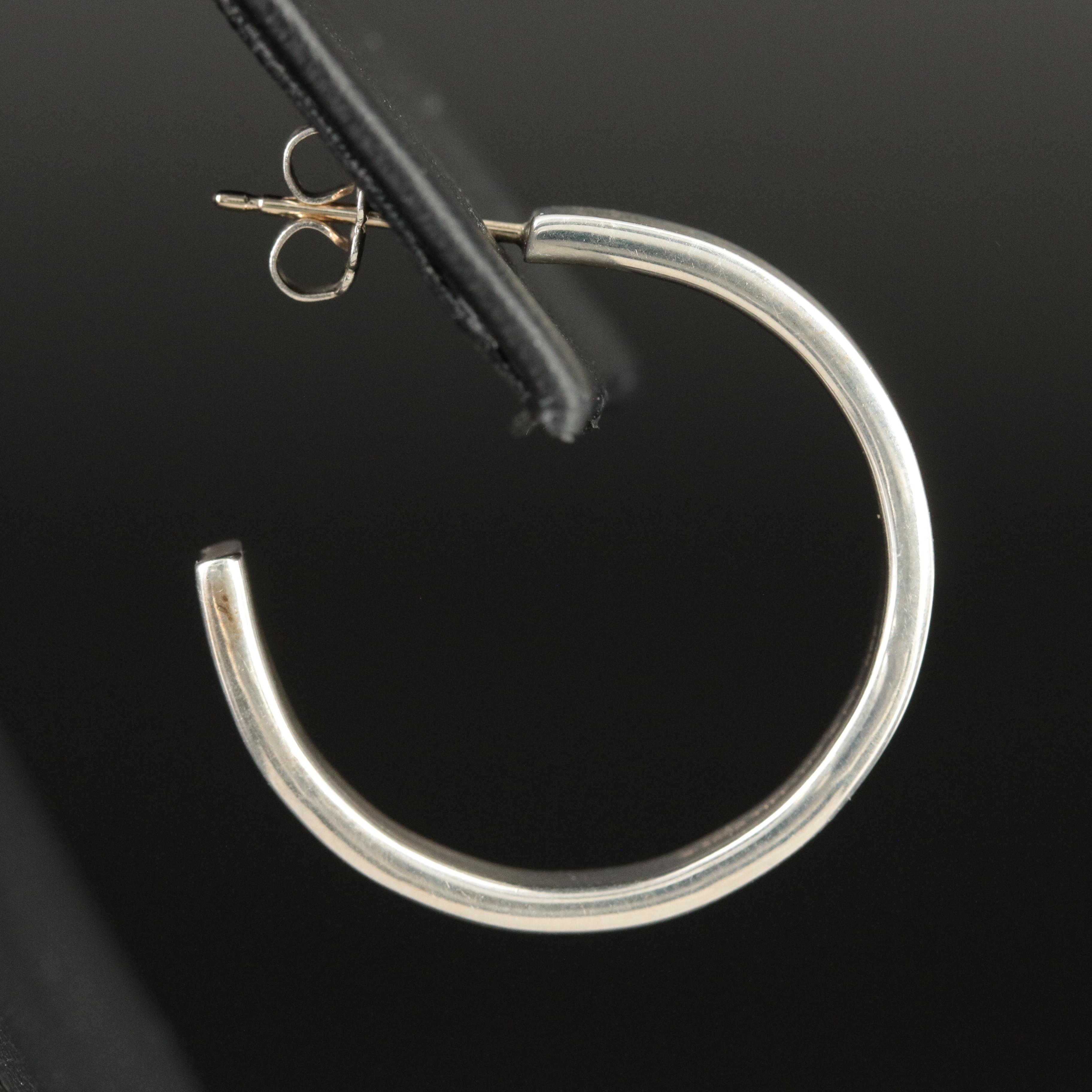 Tiffany & Co. 1837 Sterling Hoop Earrings