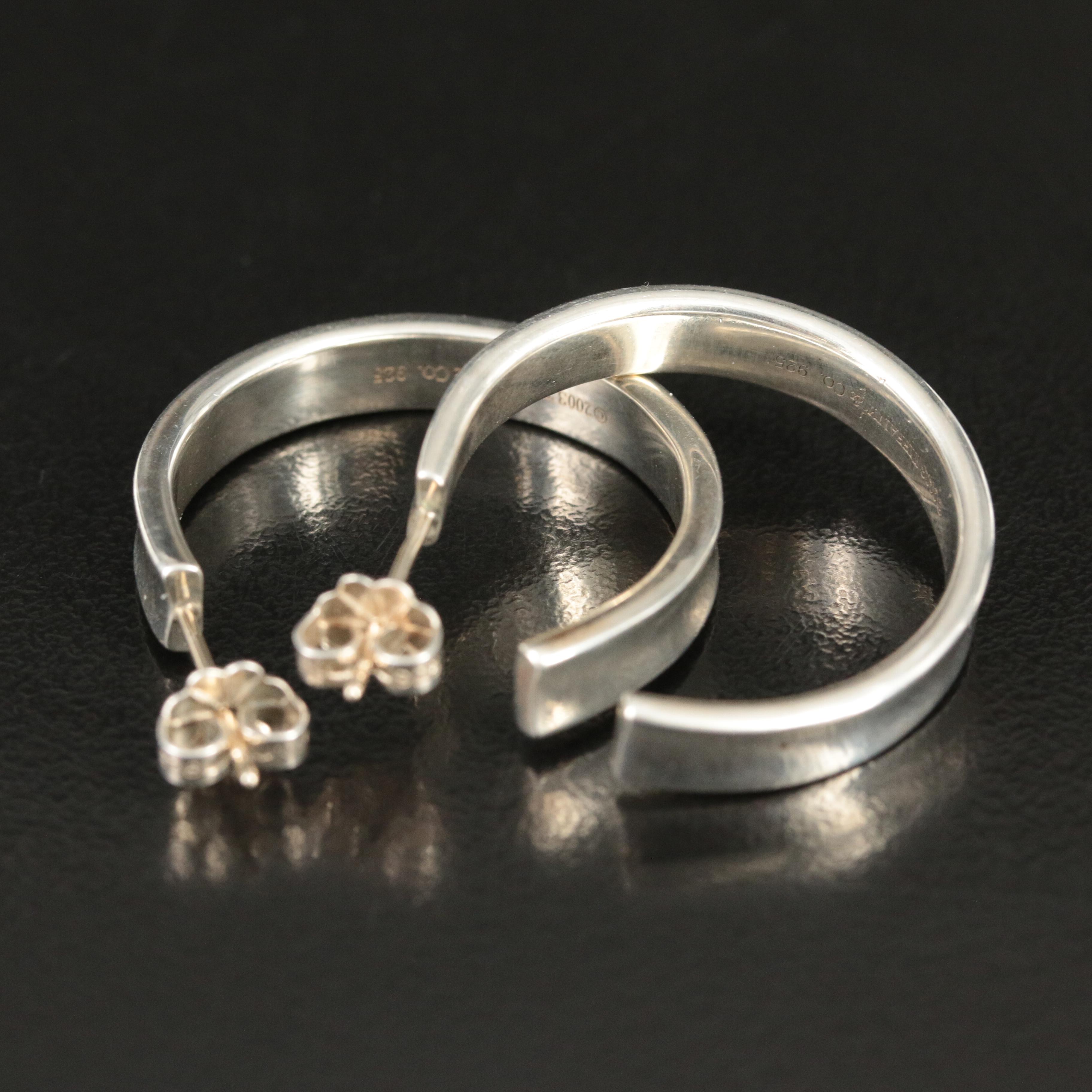 Tiffany & Co. 1837 Sterling Hoop Earrings