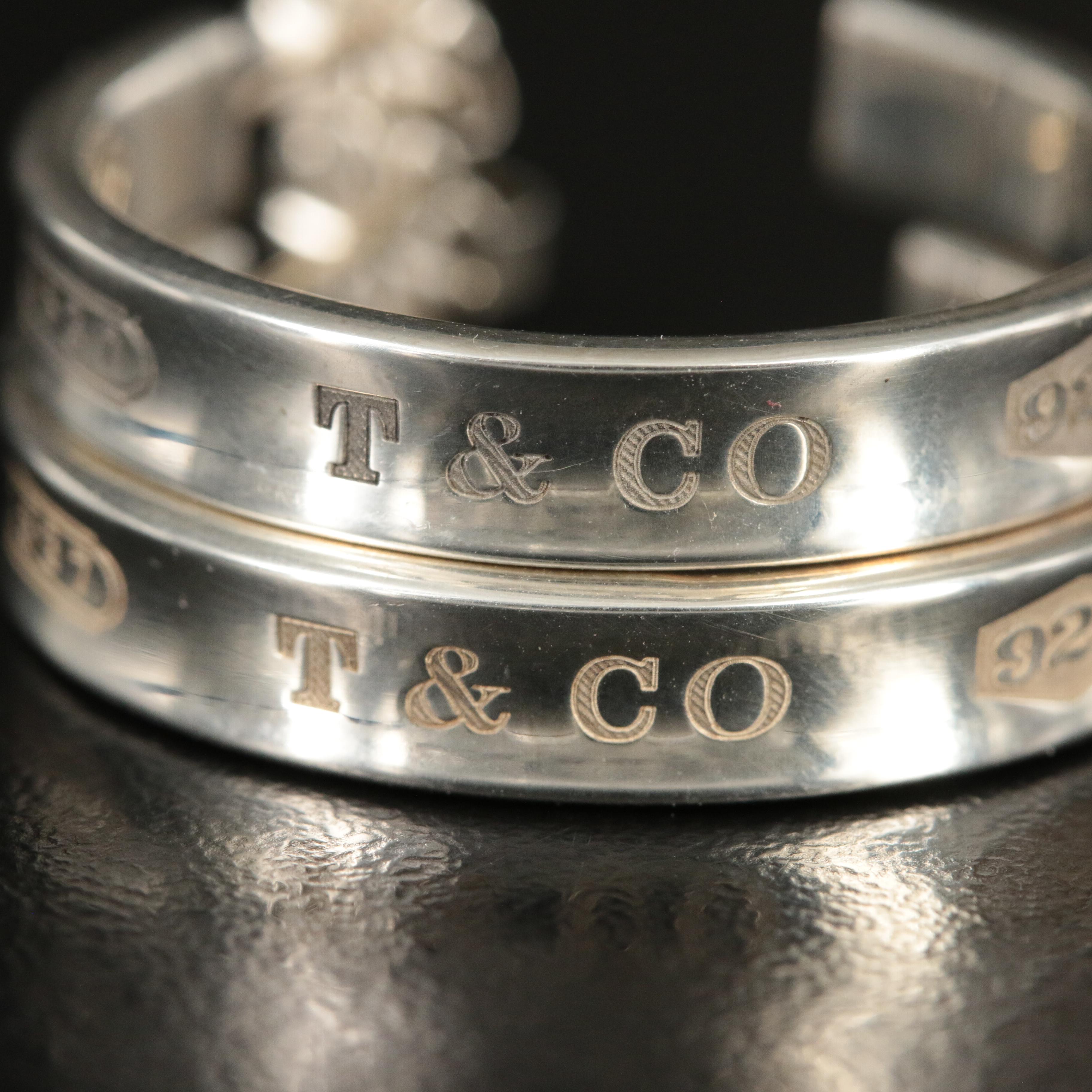 Tiffany & Co. 1837 Sterling Hoop Earrings