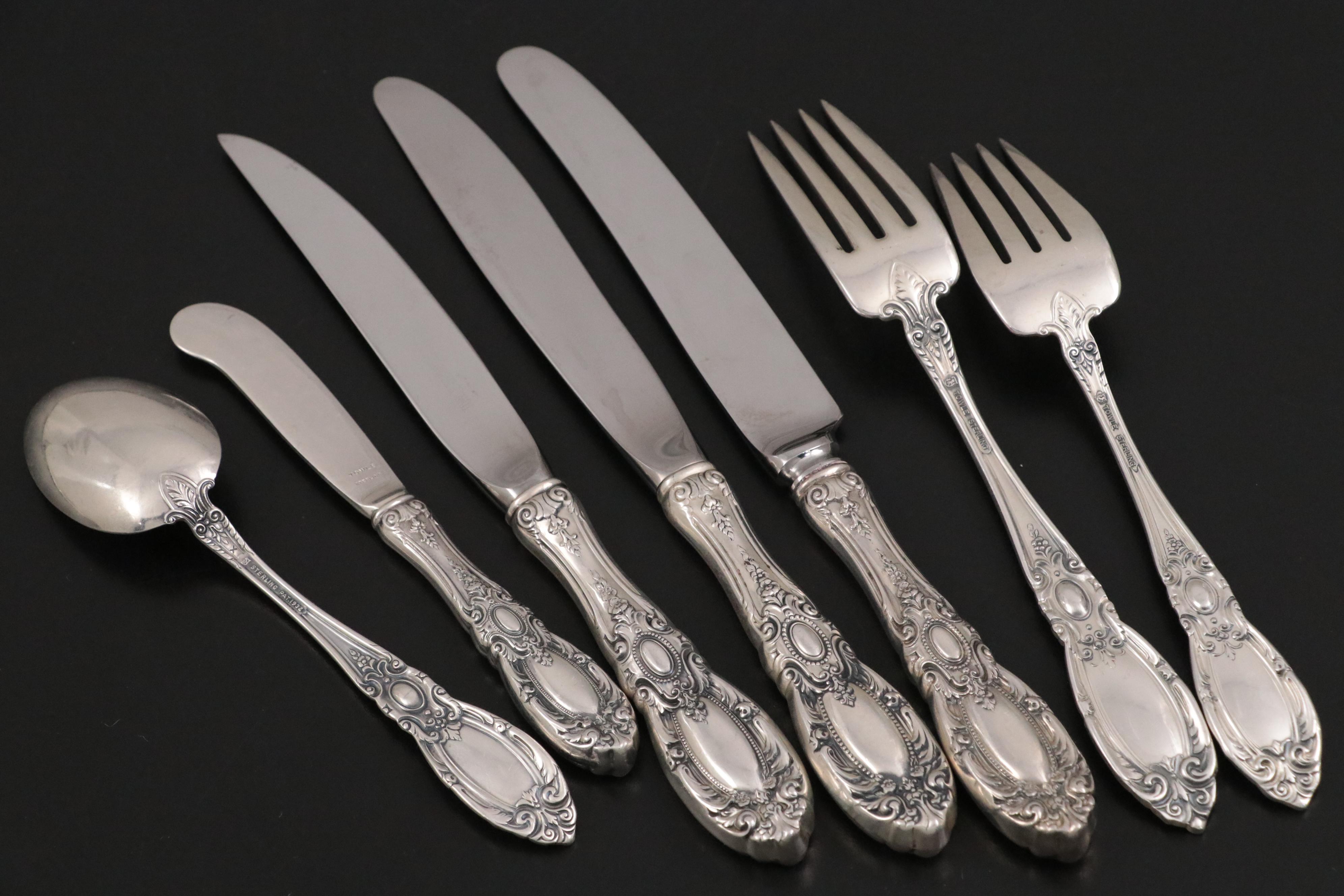 Towle "King Richard" Sterling Silver Flatware Service for Twelve