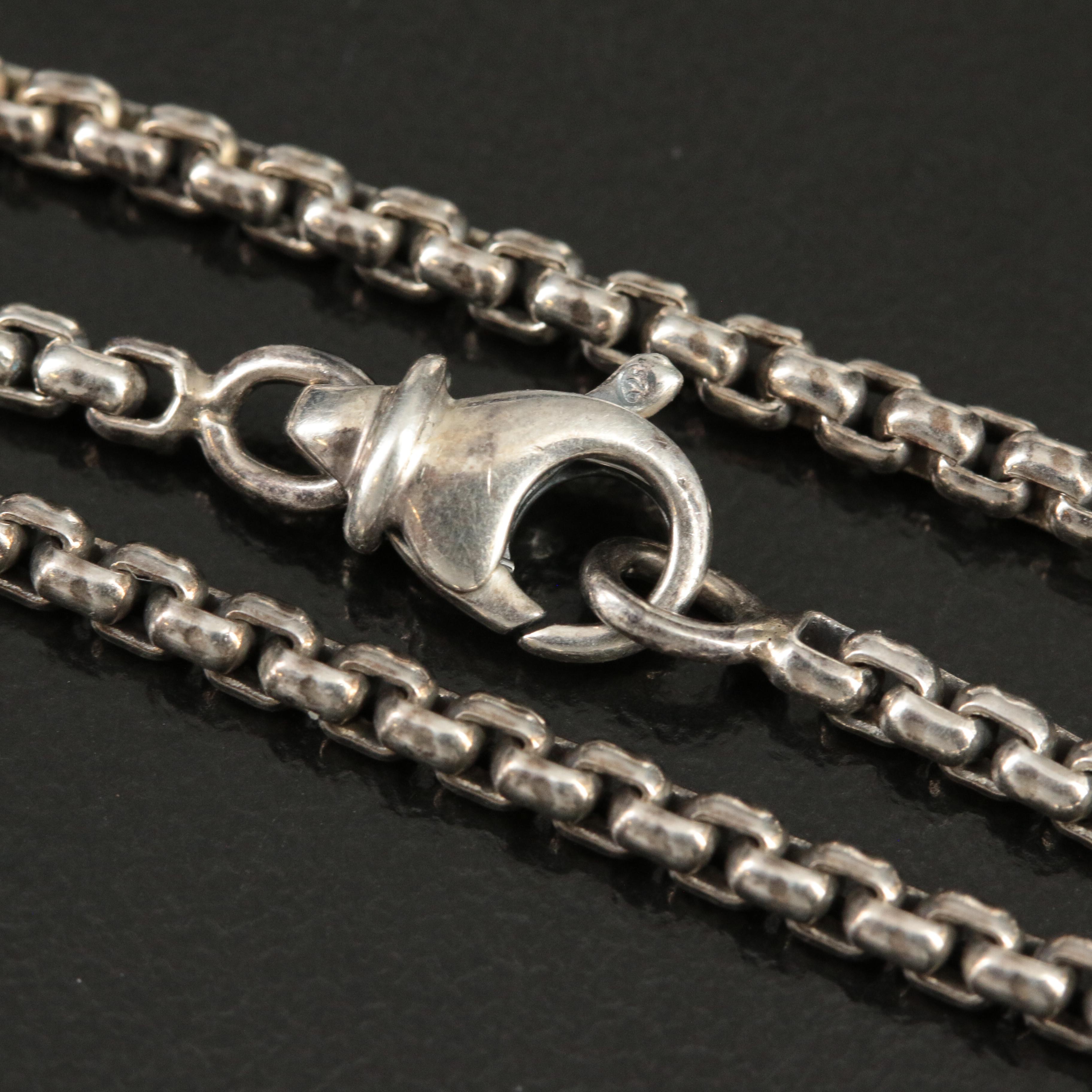 David Yurman Emerald and Sterling 'Cookie' Necklace with 14K Accents