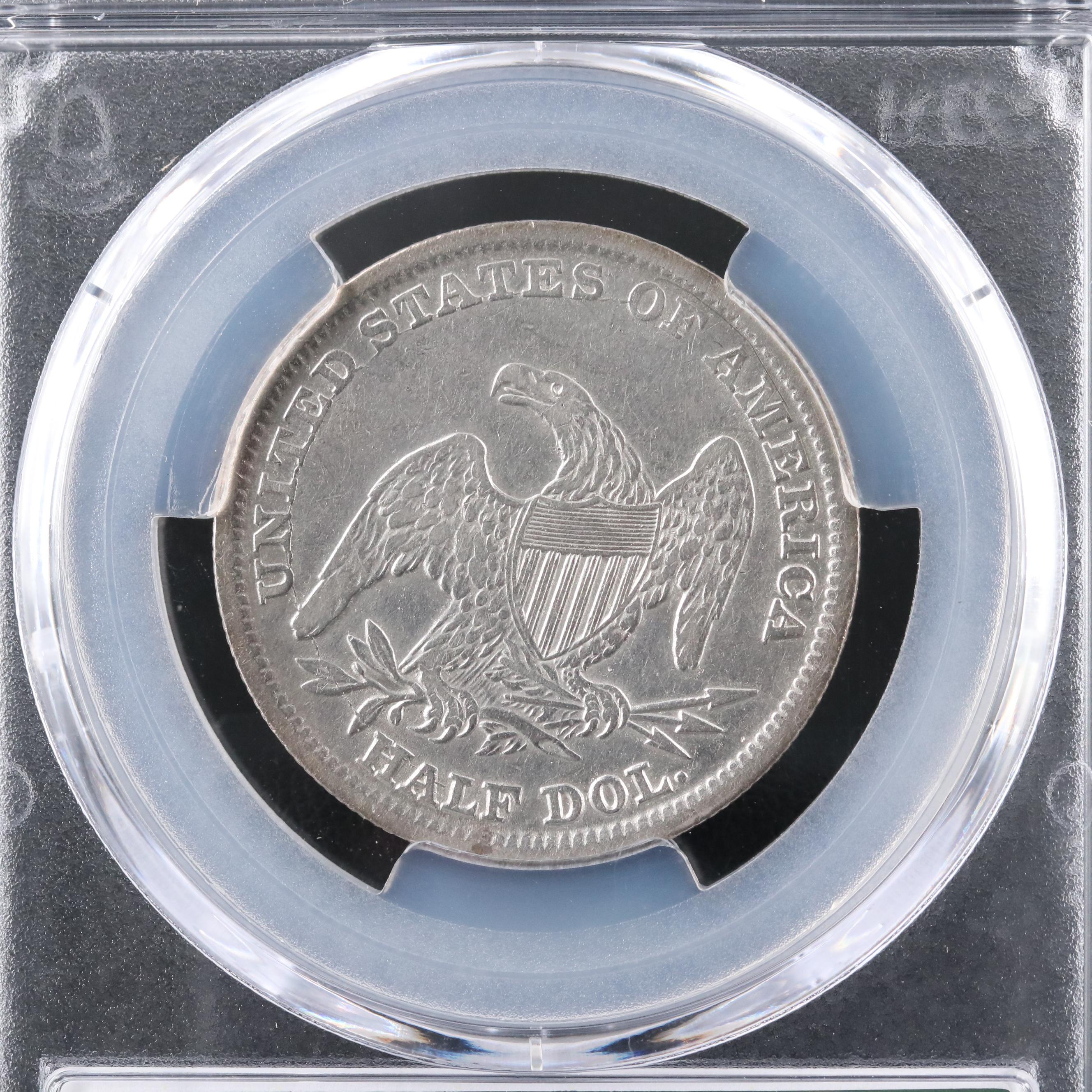 PCGS Certified Genuine 1838 Capped Bust Silver Half Dollar