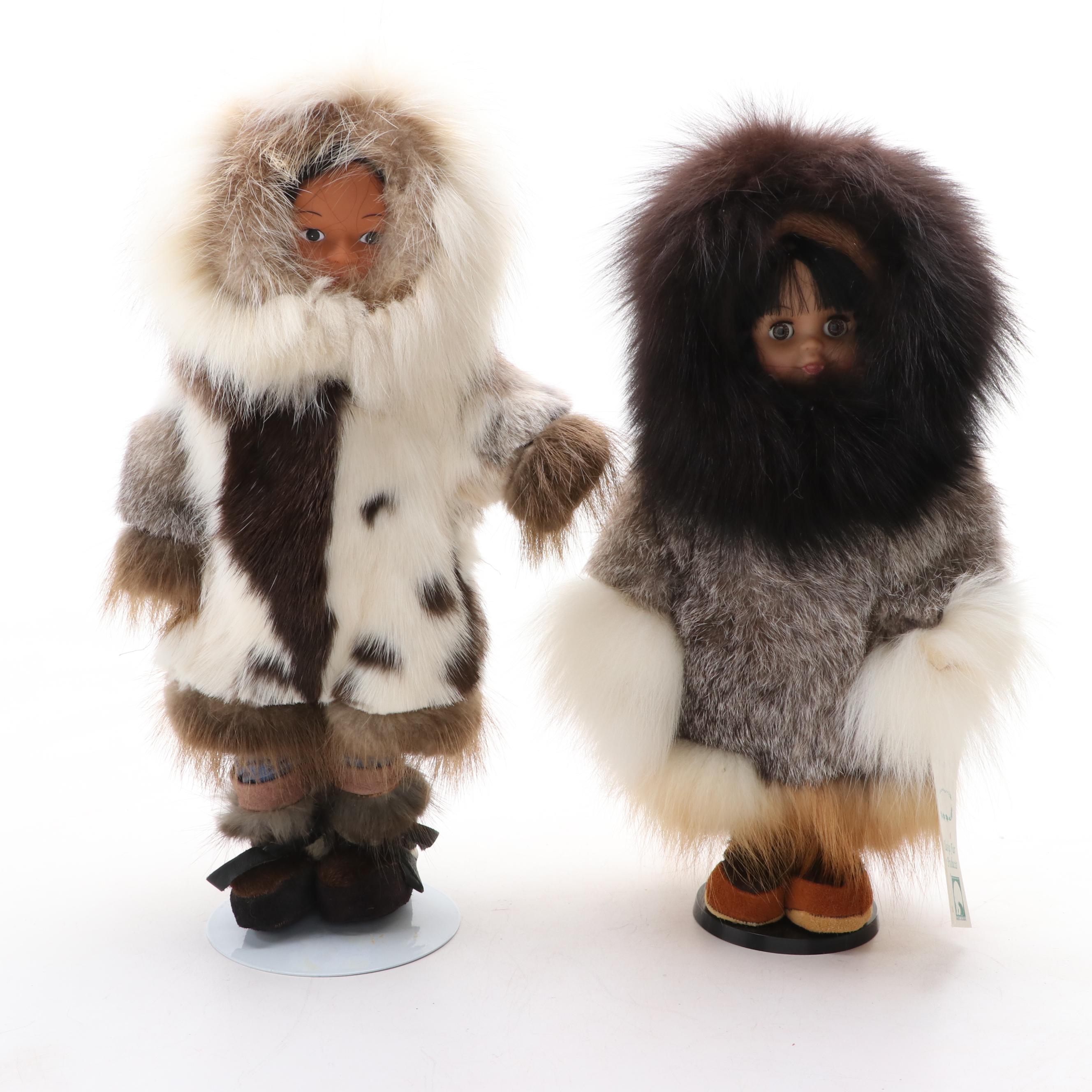 Native Alaskan-Made Fur Outfit Dolls, Souvenir Mittens and More
