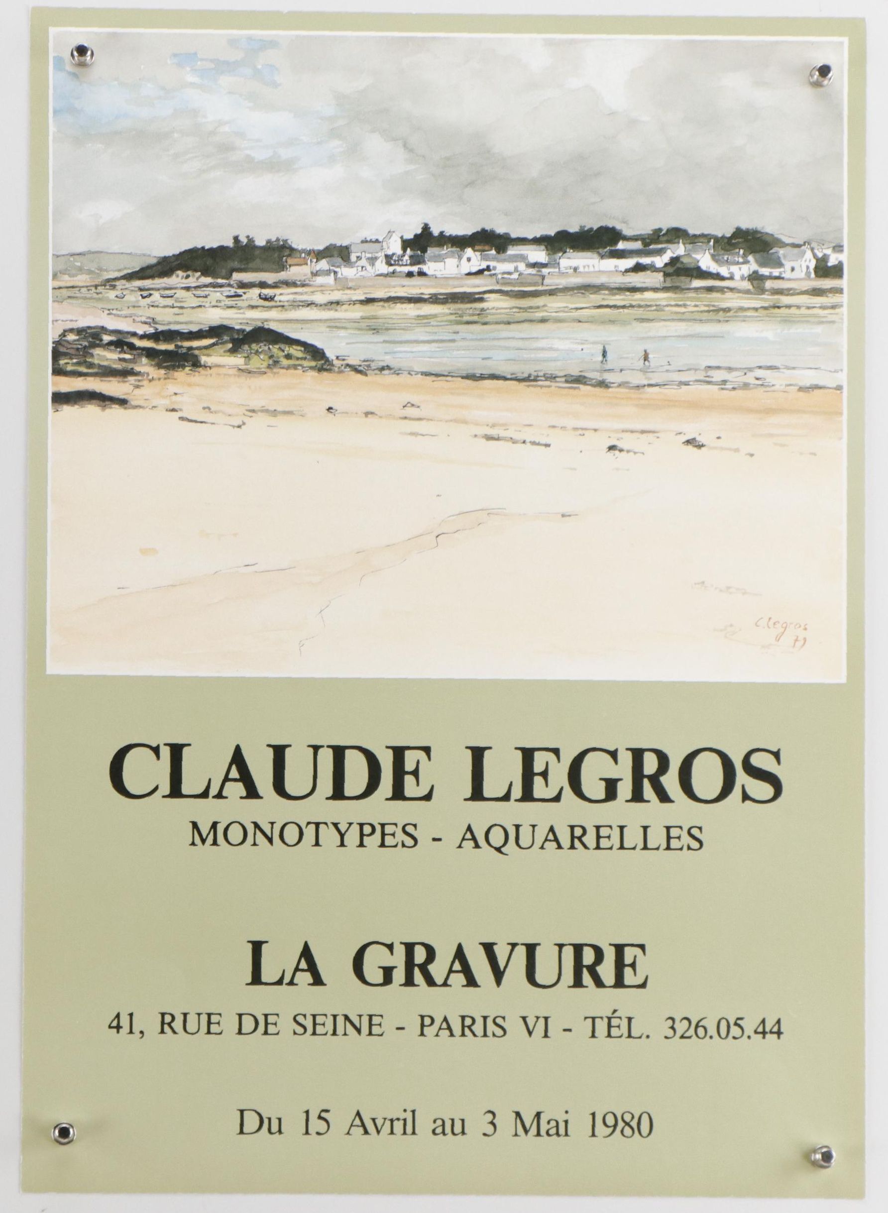 French Exhibition Posters for Claude Legros, Pierre Alechinsky, Gen Paul, More