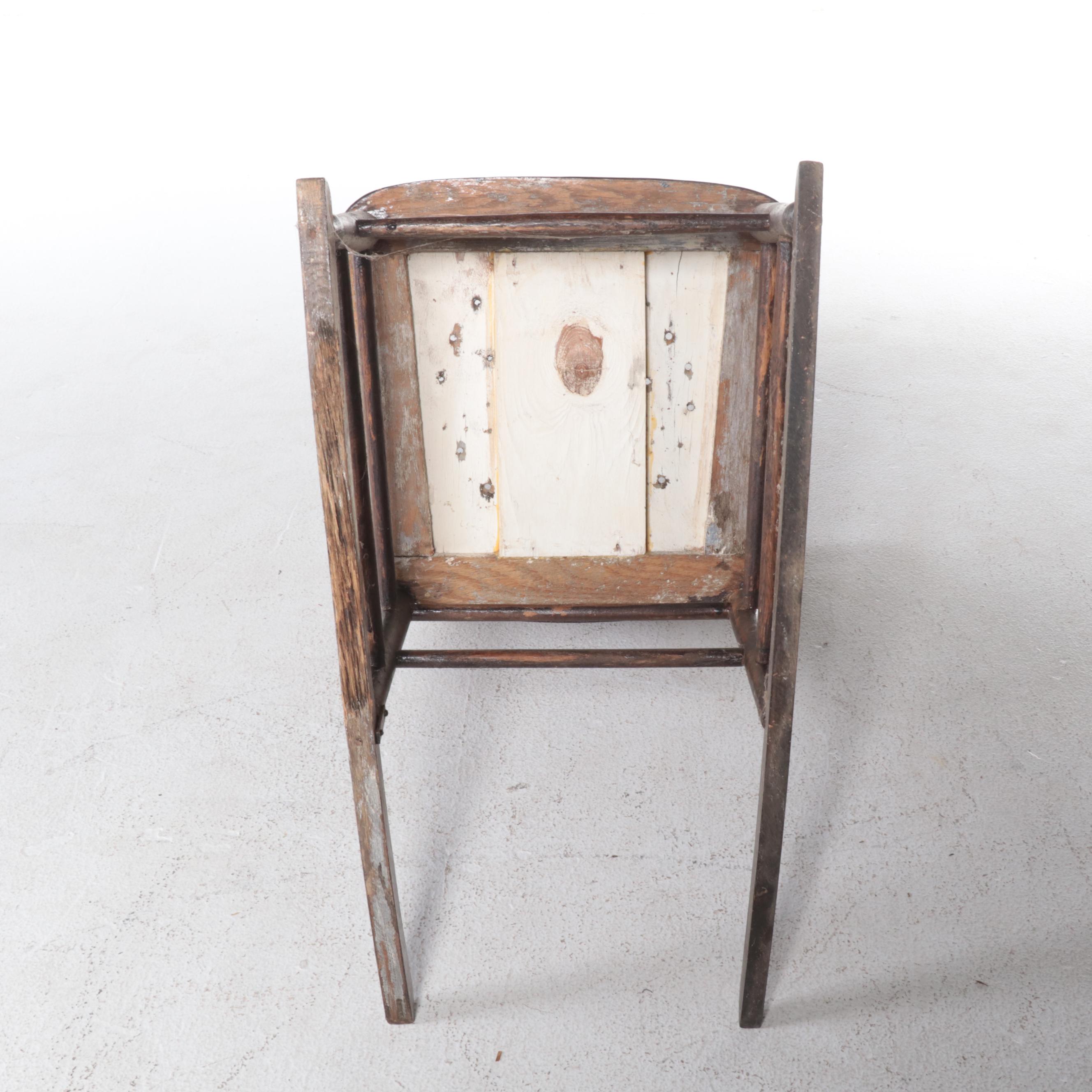 Victorian Caned Rocker and Quartersawn Oak Example, Late 19th/Early 20th Century
