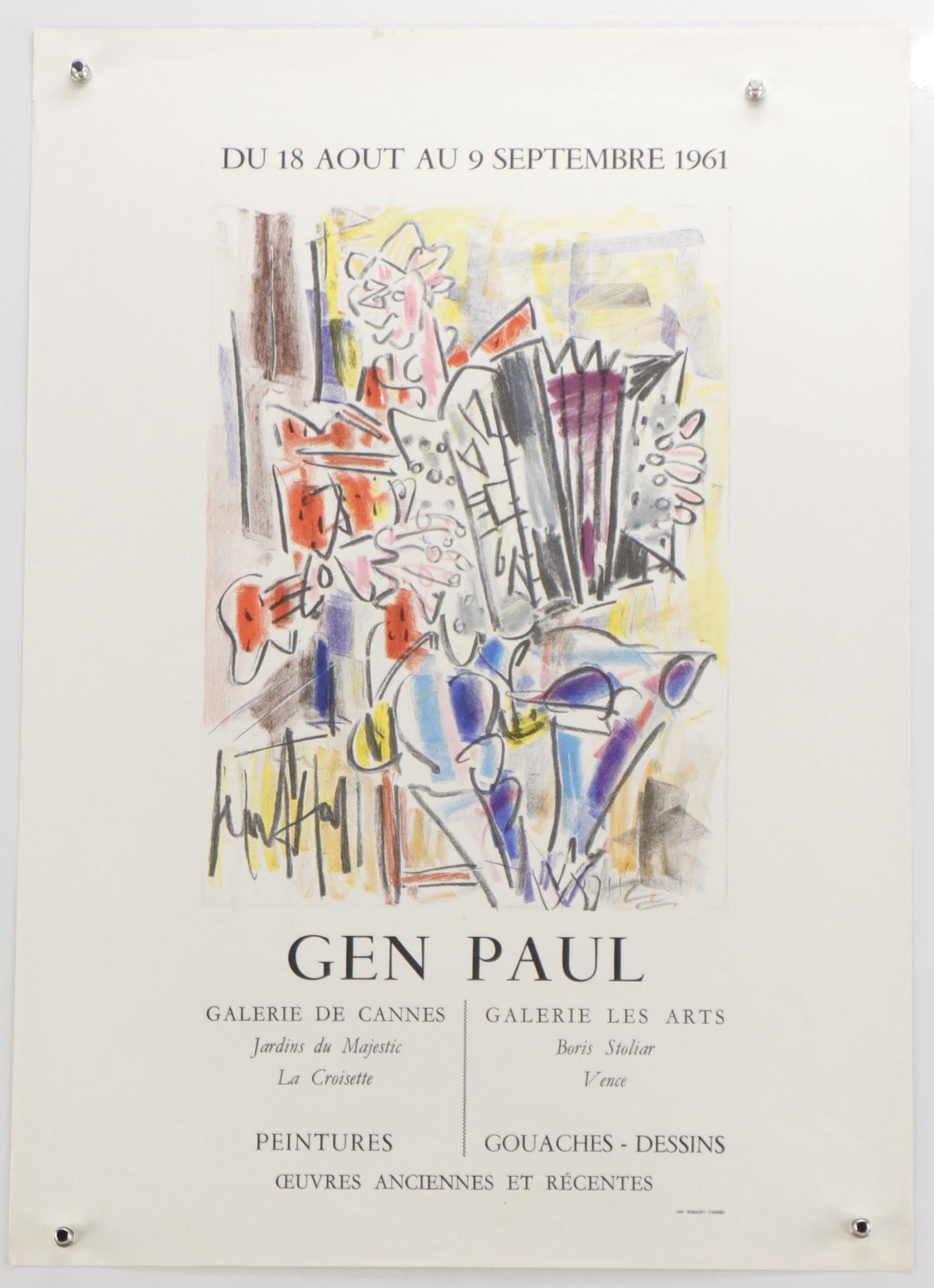 French Exhibition Posters for Claude Legros, Pierre Alechinsky, Gen Paul, More