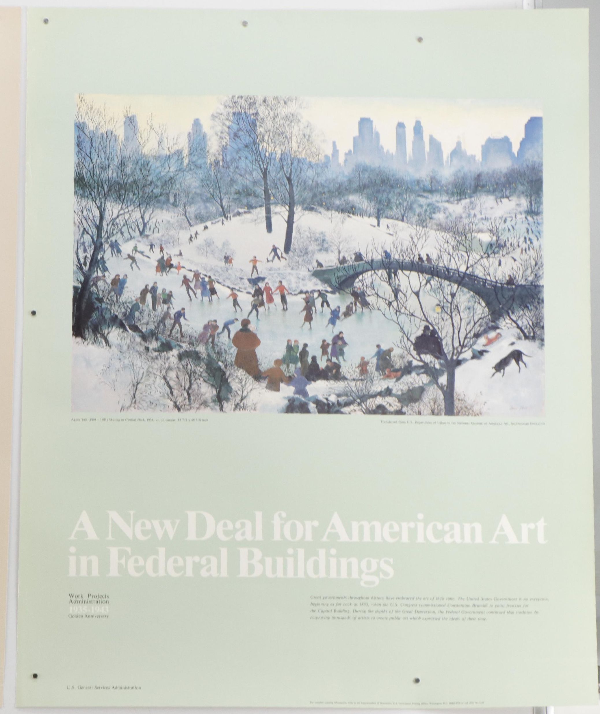 Offset Lithographic Posters "A New Deal for American Art in Federal Buildings"