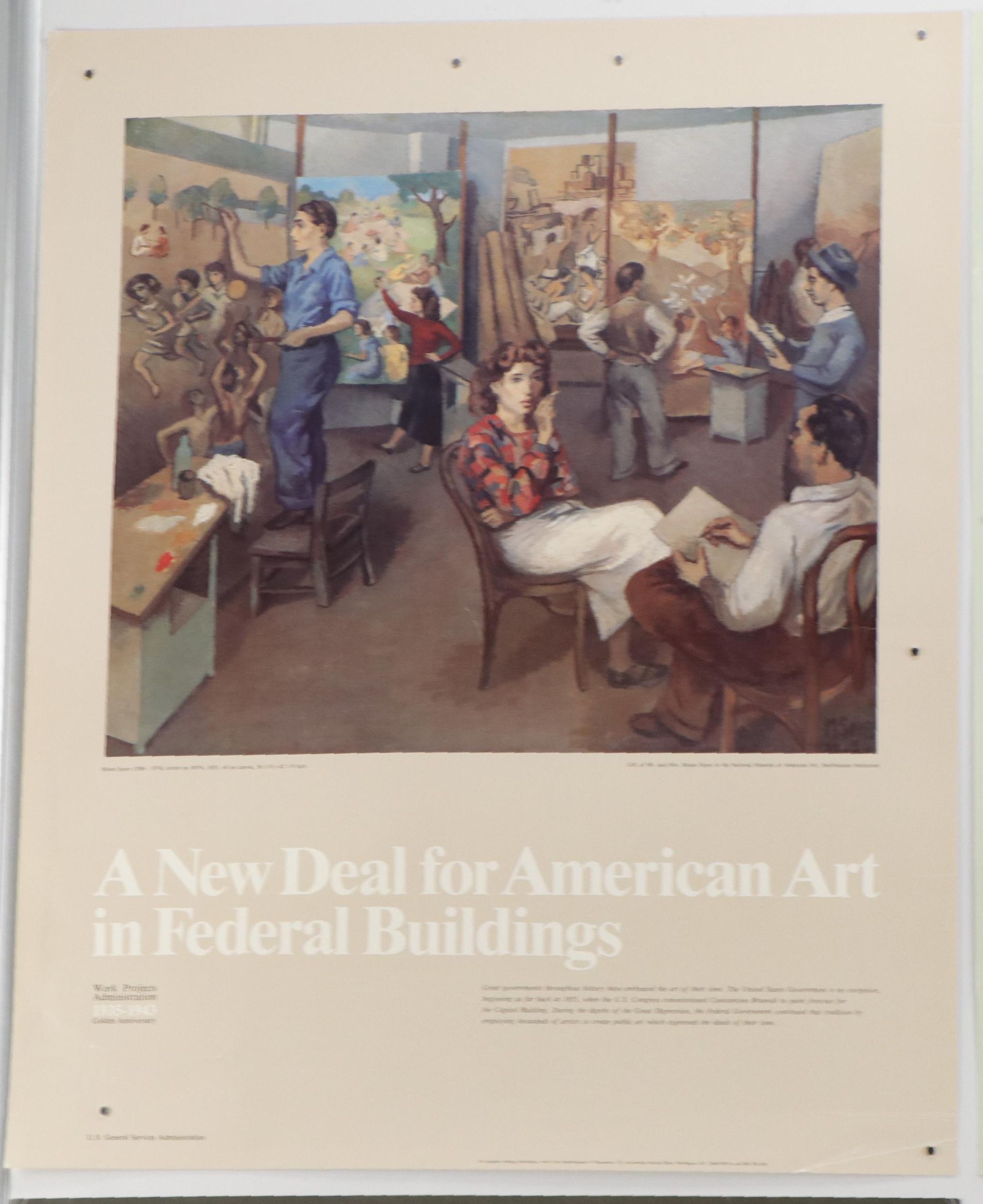 Offset Lithographic Posters "A New Deal for American Art in Federal Buildings"