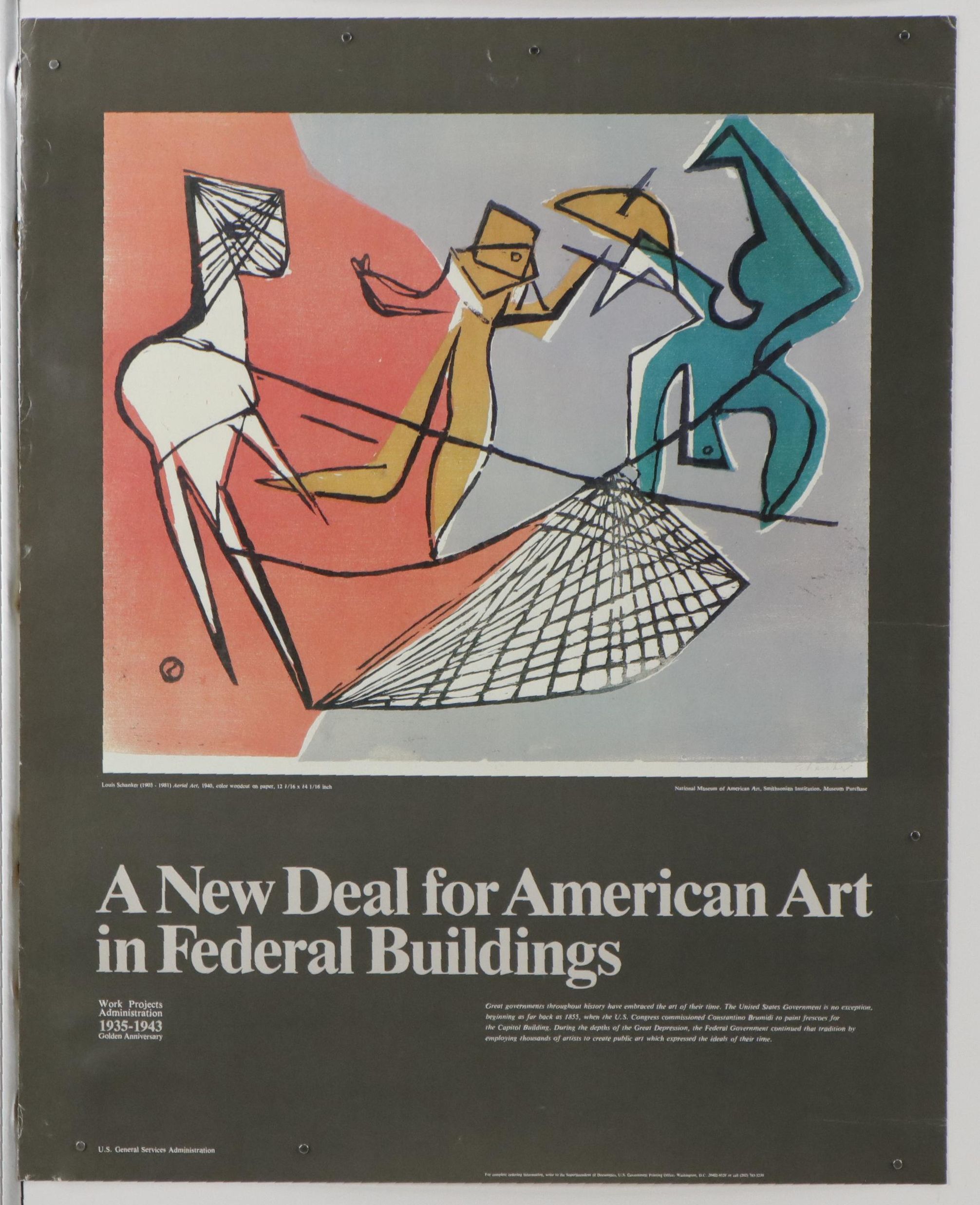 Offset Lithographic Posters "A New Deal for American Art in Federal Buildings"