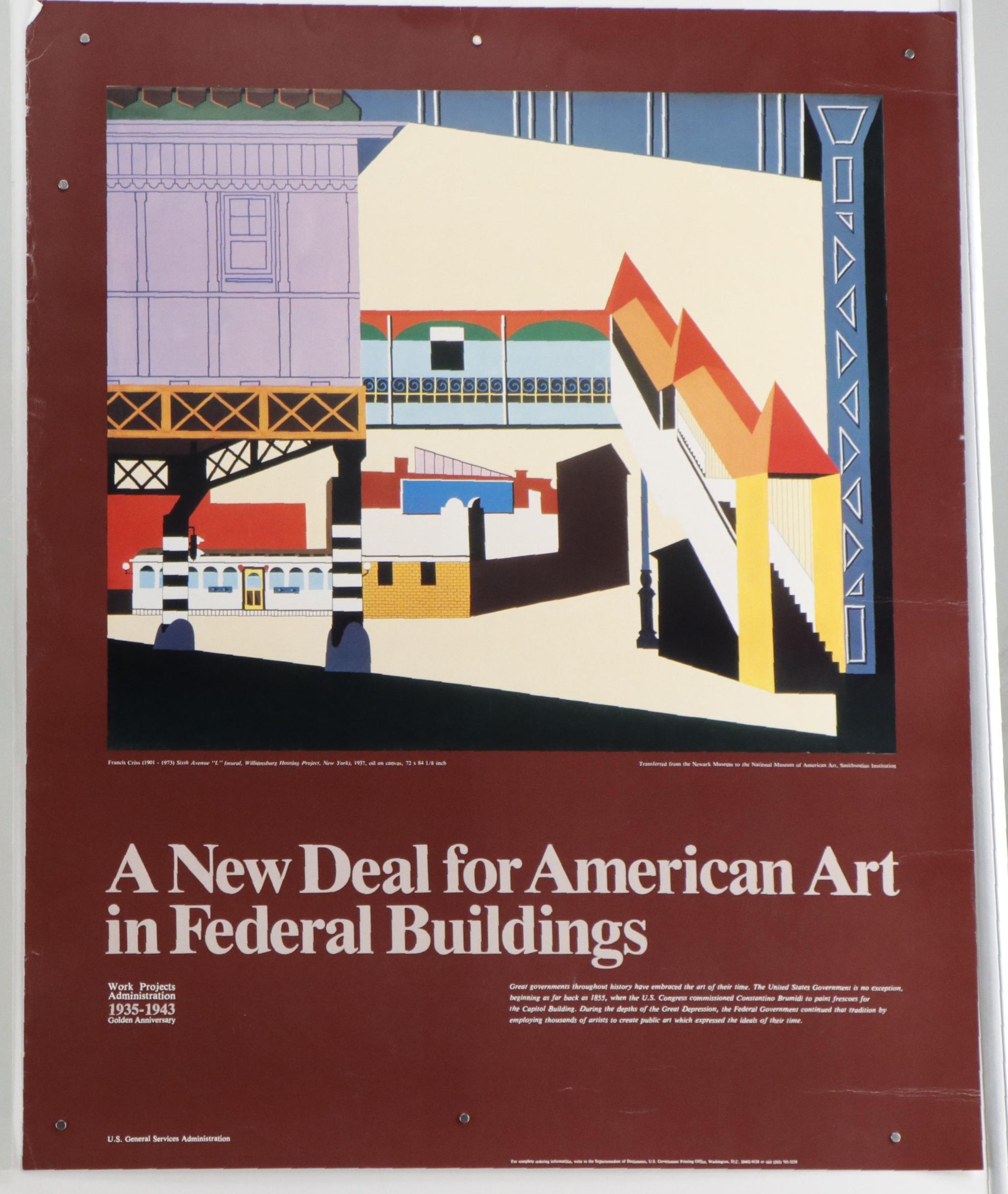 Offset Lithographic Posters "A New Deal for American Art in Federal Buildings"