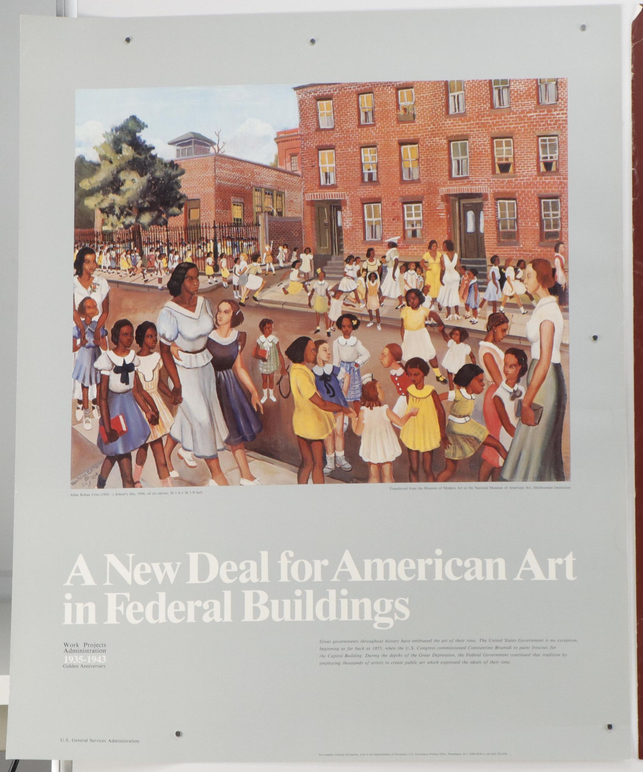 Offset Lithographic Posters "A New Deal for American Art in Federal Buildings"