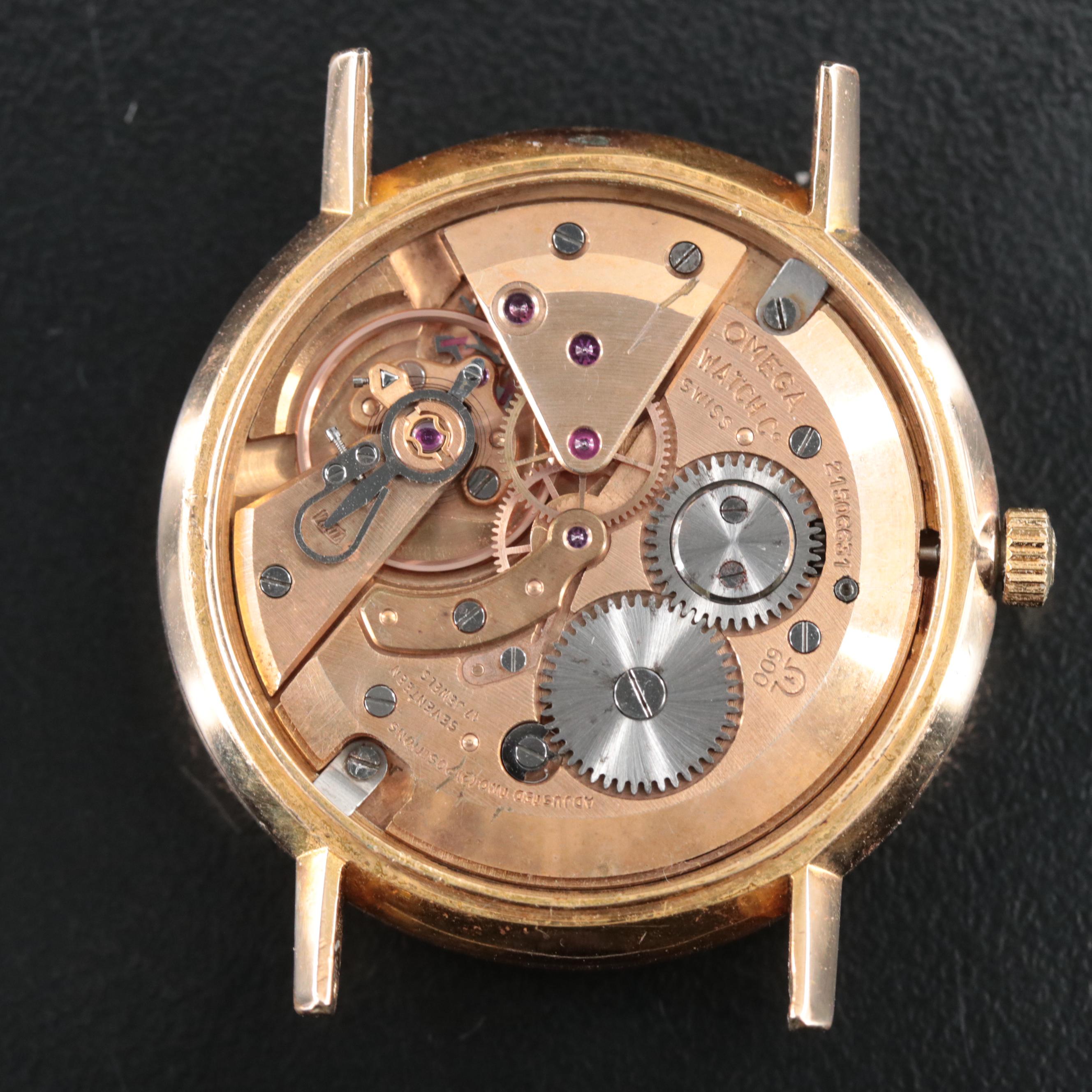 1964 Omega Rose Gold Tone Stainless Steel Watch