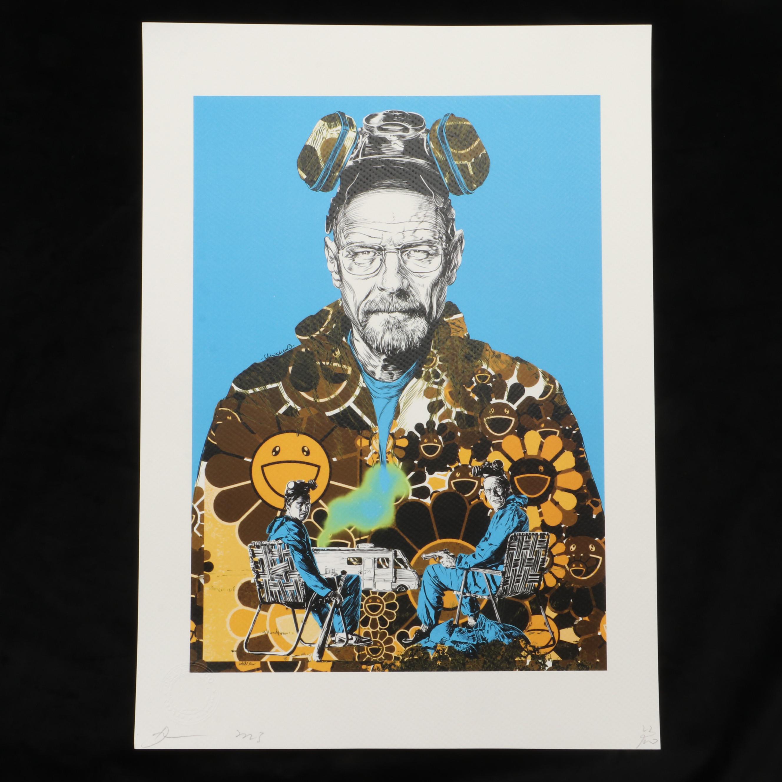 Death NYC Pop Art Graphic Print of Walter White Breaking Bad