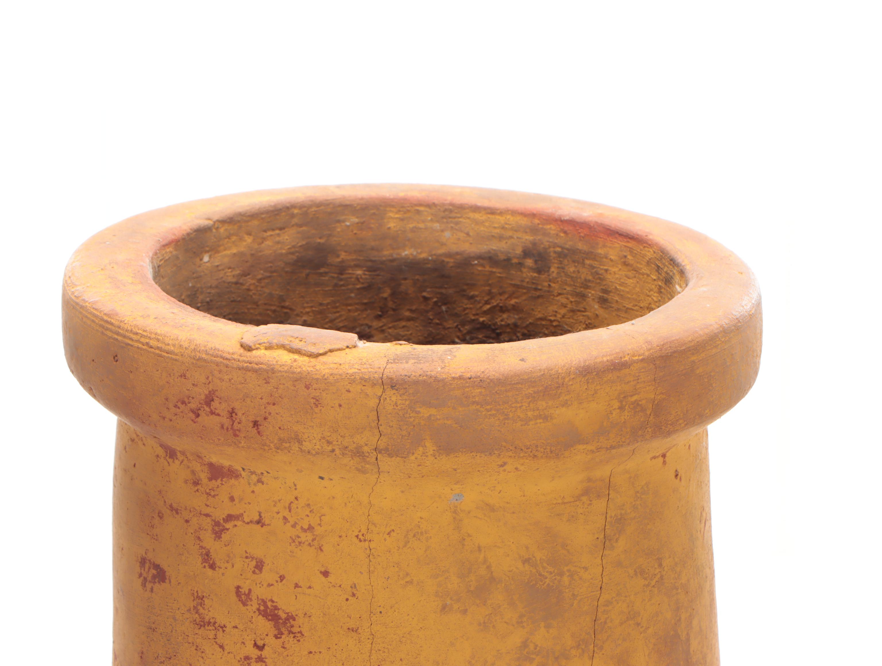 Hand-Crafted Earthenware Chiminea With Metal Stand