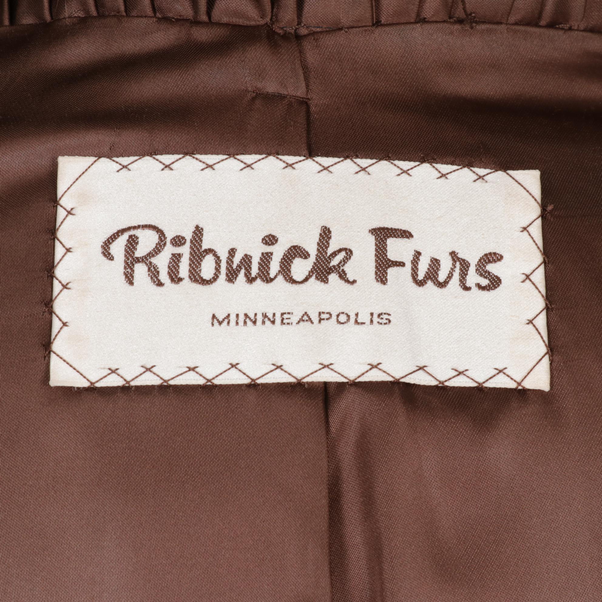 Muskrat Fur Jacket with Fox Fur Collar