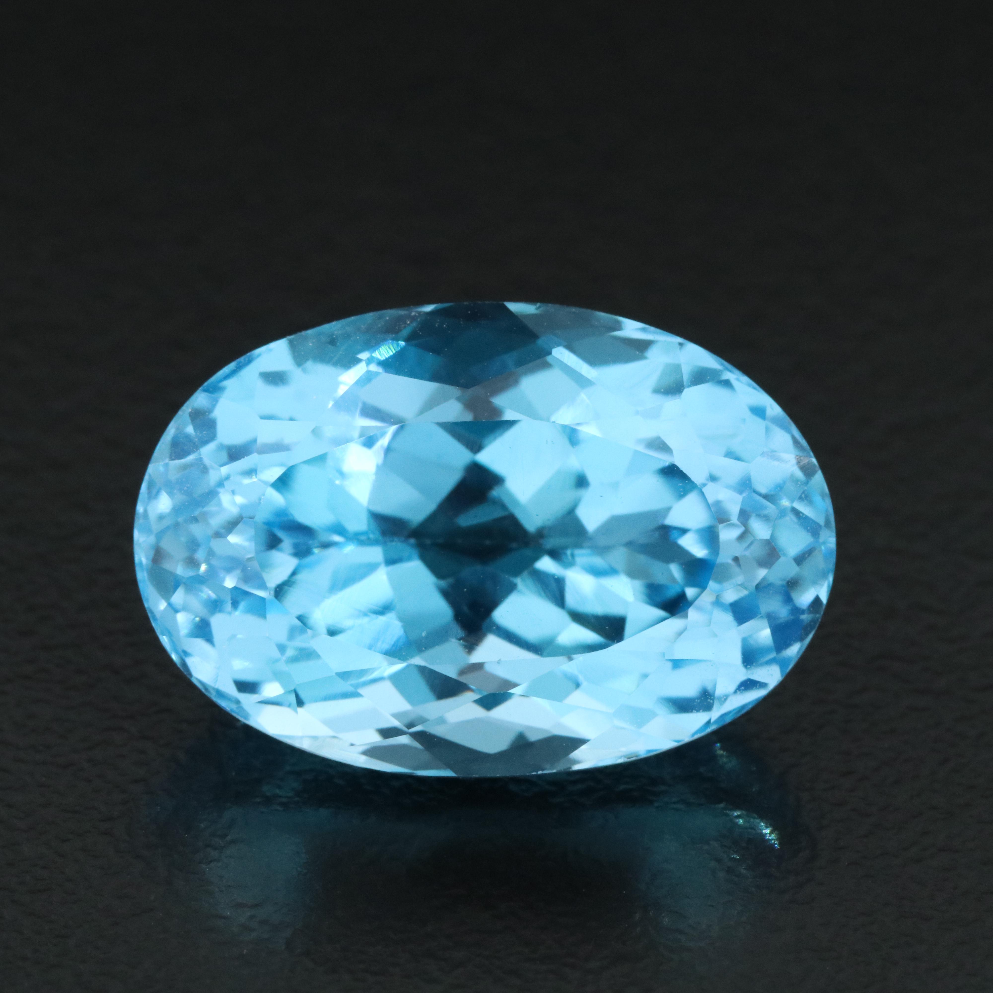 Loose 25.70 CT Swiss Blue Topaz