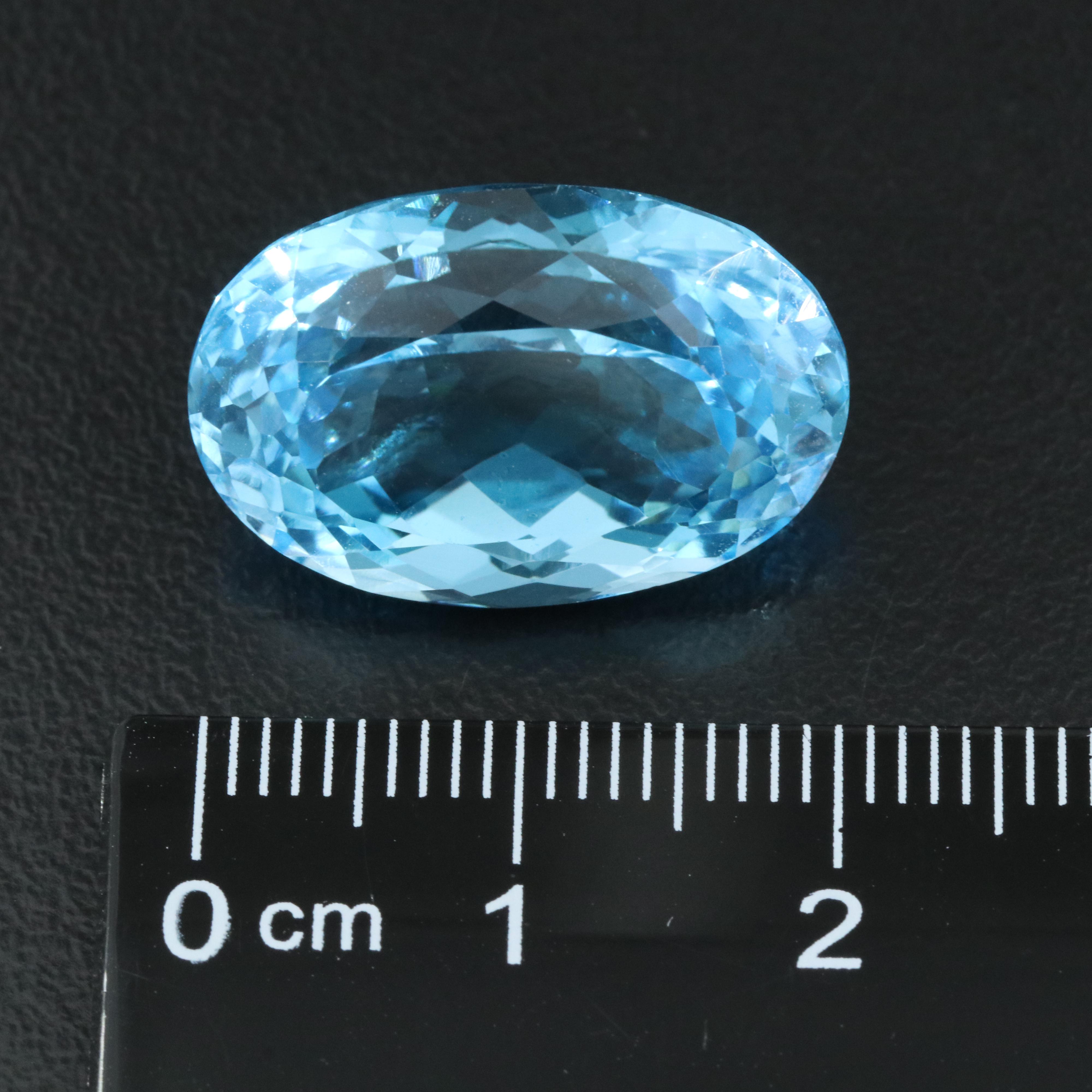 Loose 25.70 CT Swiss Blue Topaz