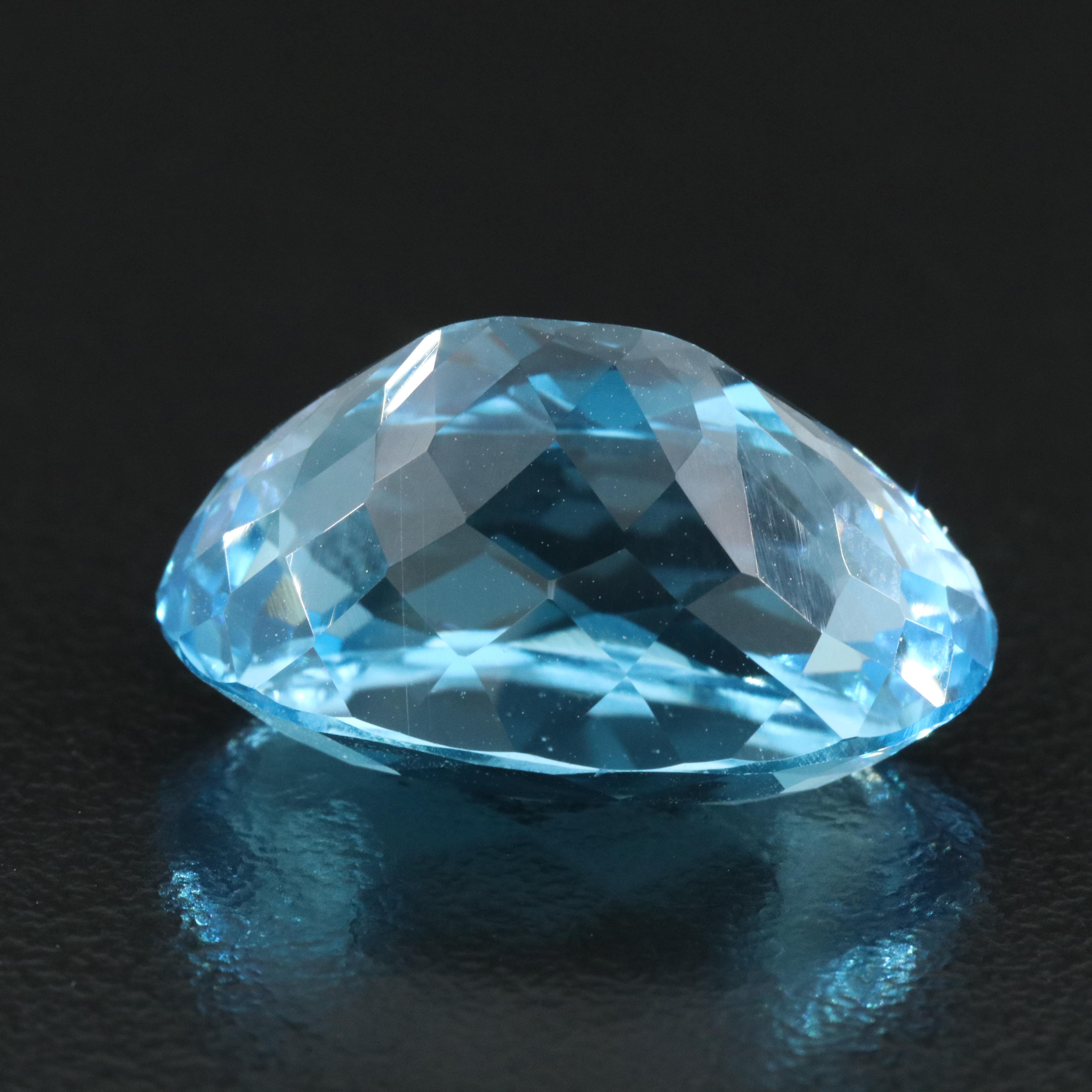 Loose 25.70 CT Swiss Blue Topaz