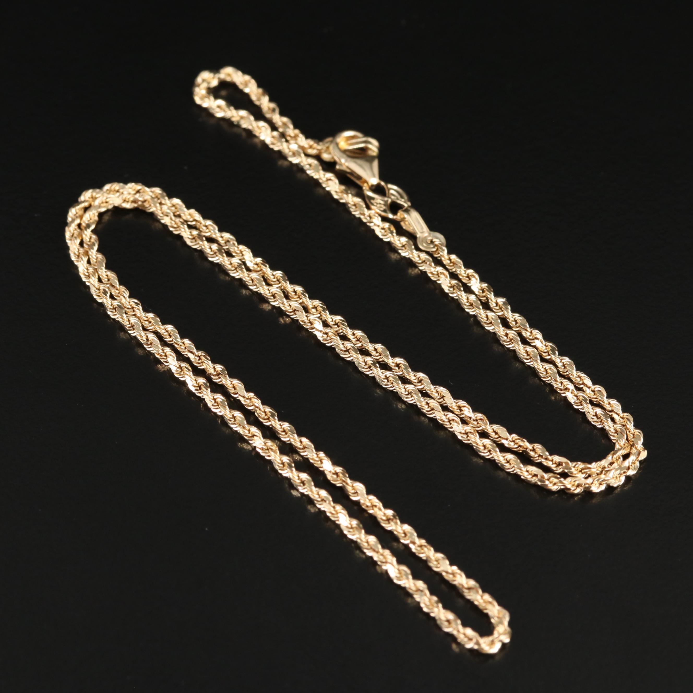 14K Rope Chain Necklace