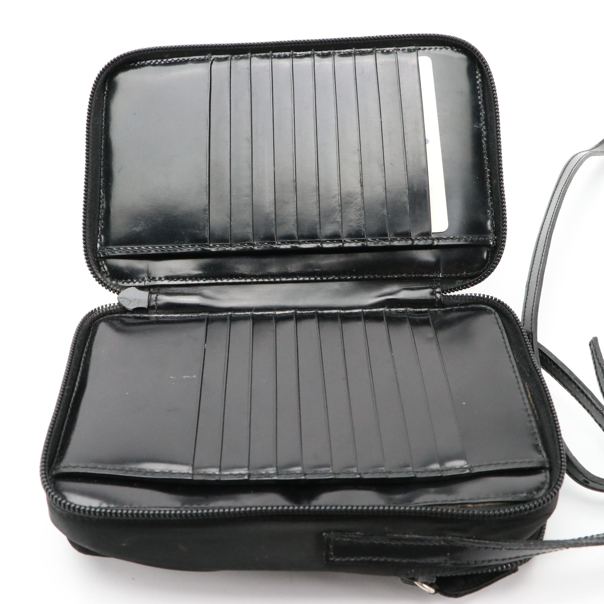 Prada Small Tessuto Nylon Camera/Crossbody Bag with Glazed Leather Trim